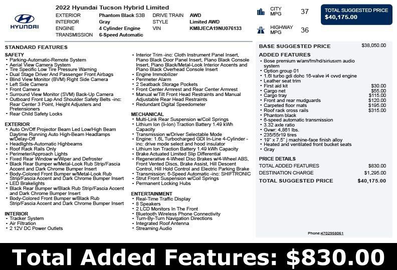 2022 Hyundai Tucson Limited