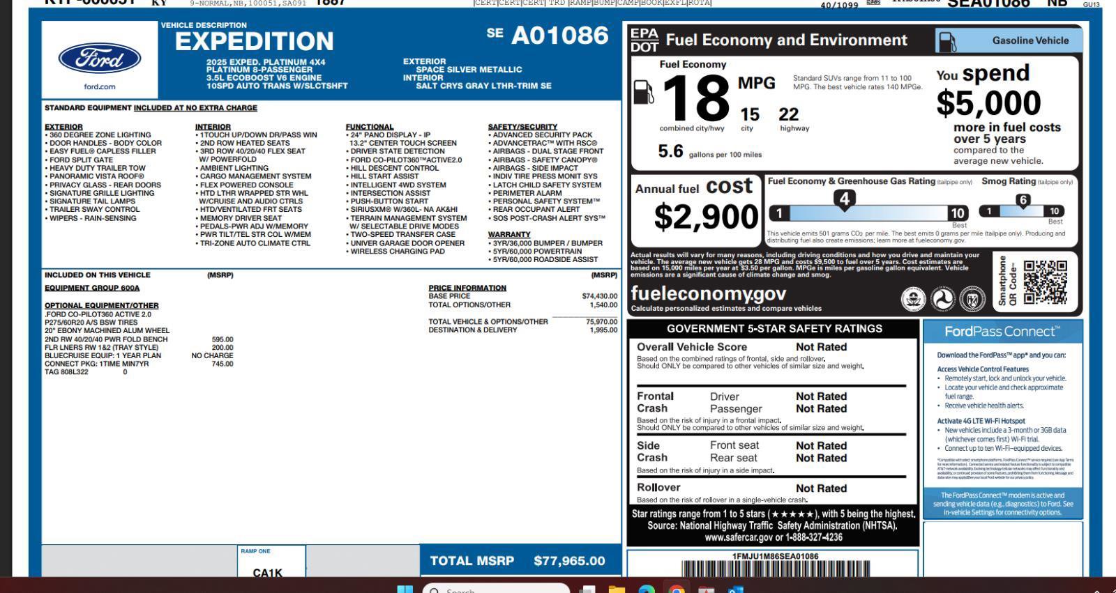 2025 Ford Expedition Platinum