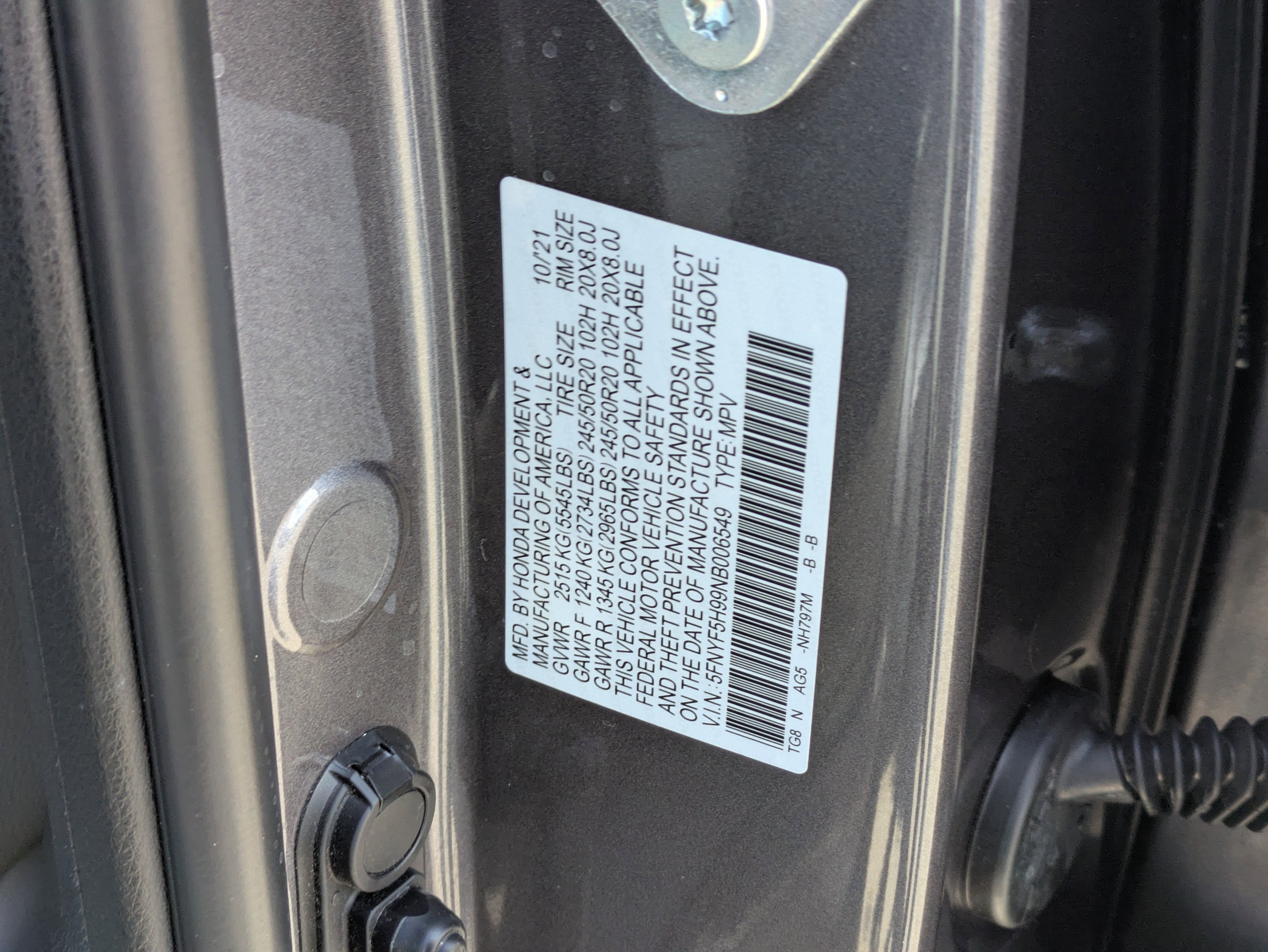 2022 Honda Pilot Touring