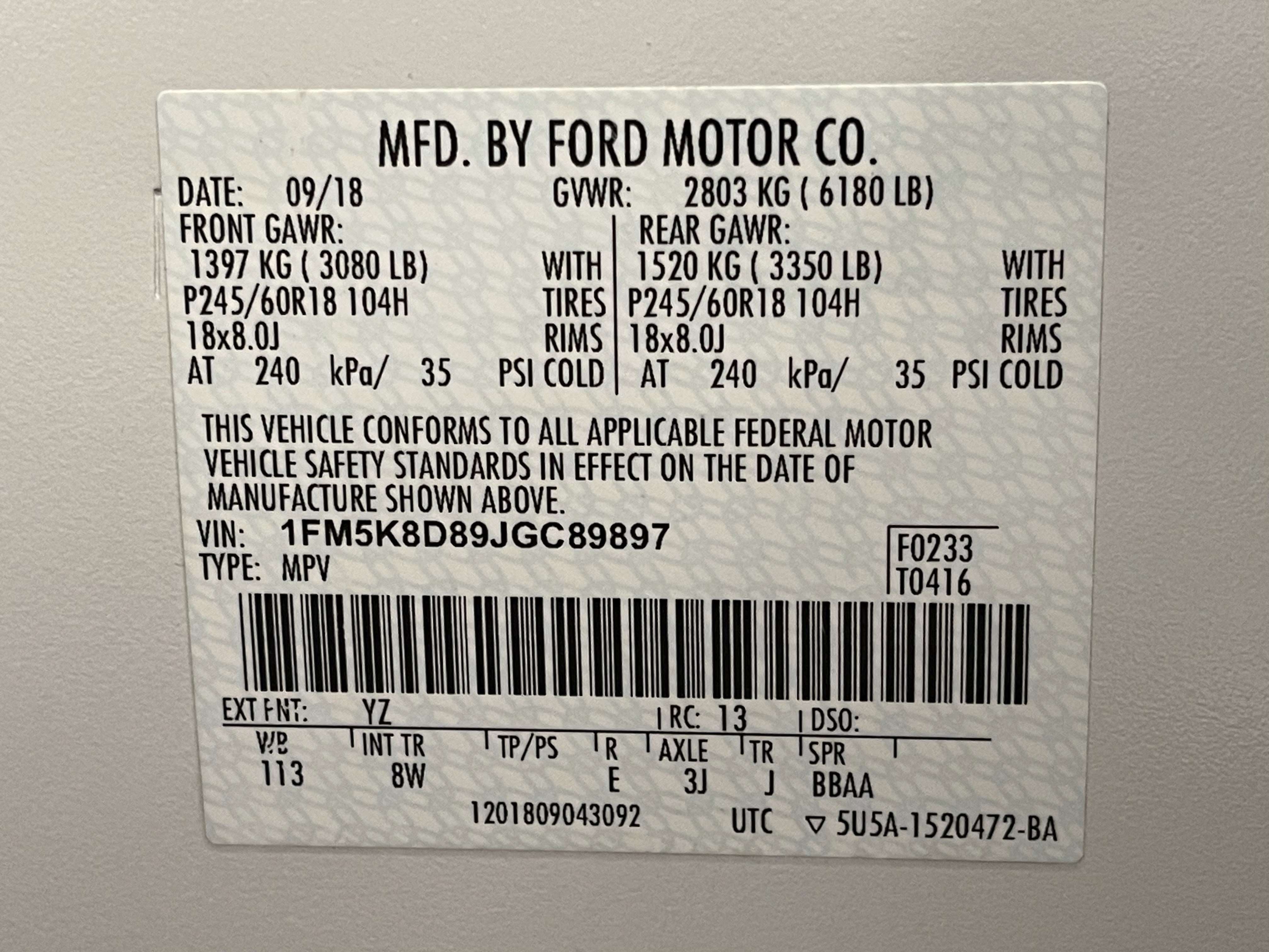 2018 Ford Explorer XLT