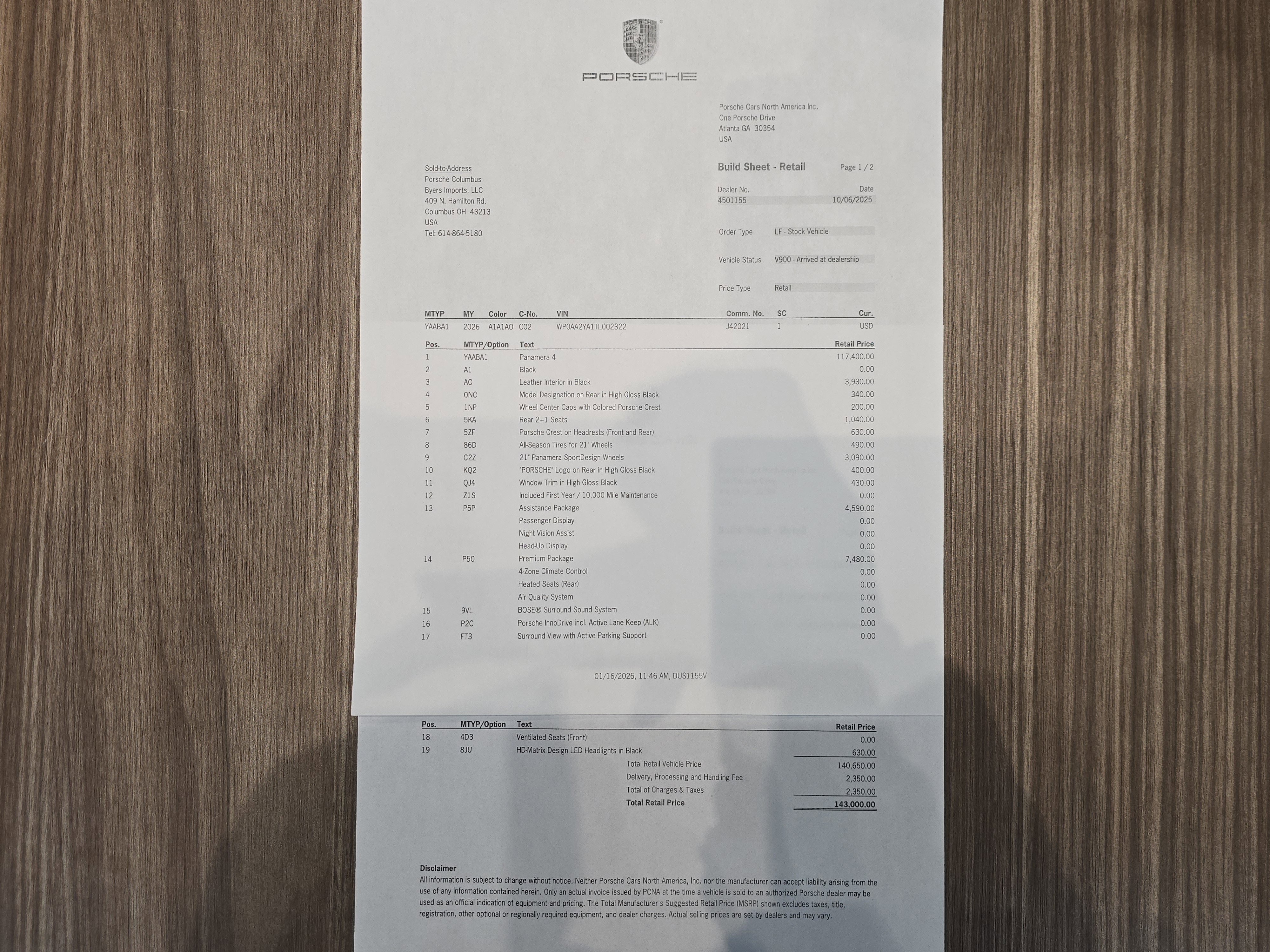 2026 Porsche Panamera 4