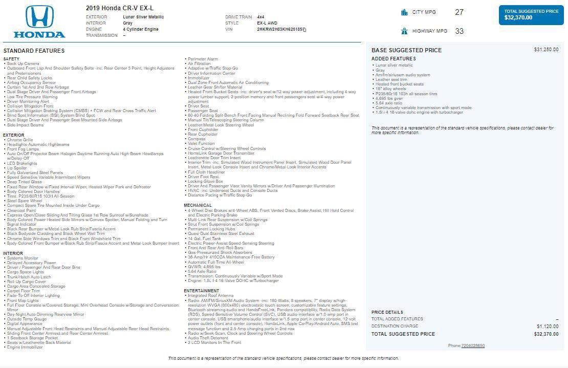 2019 Honda CR-V EX-L