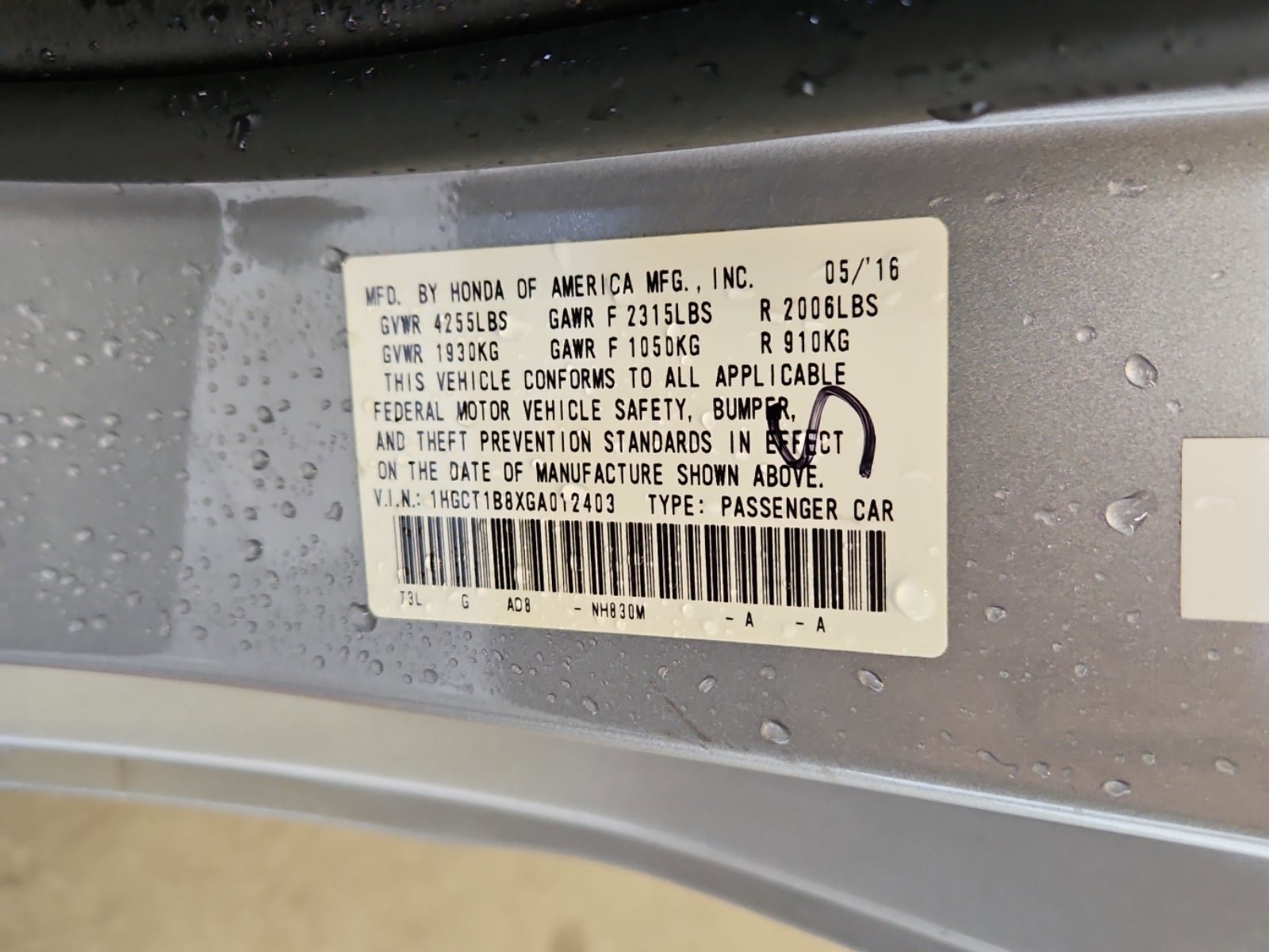 2016 Honda Accord EX-L