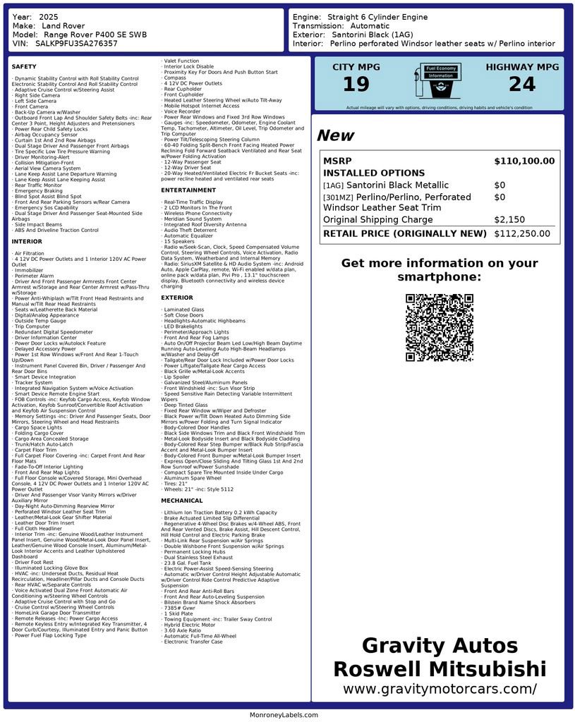 2025 Land Rover Range Rover SE
