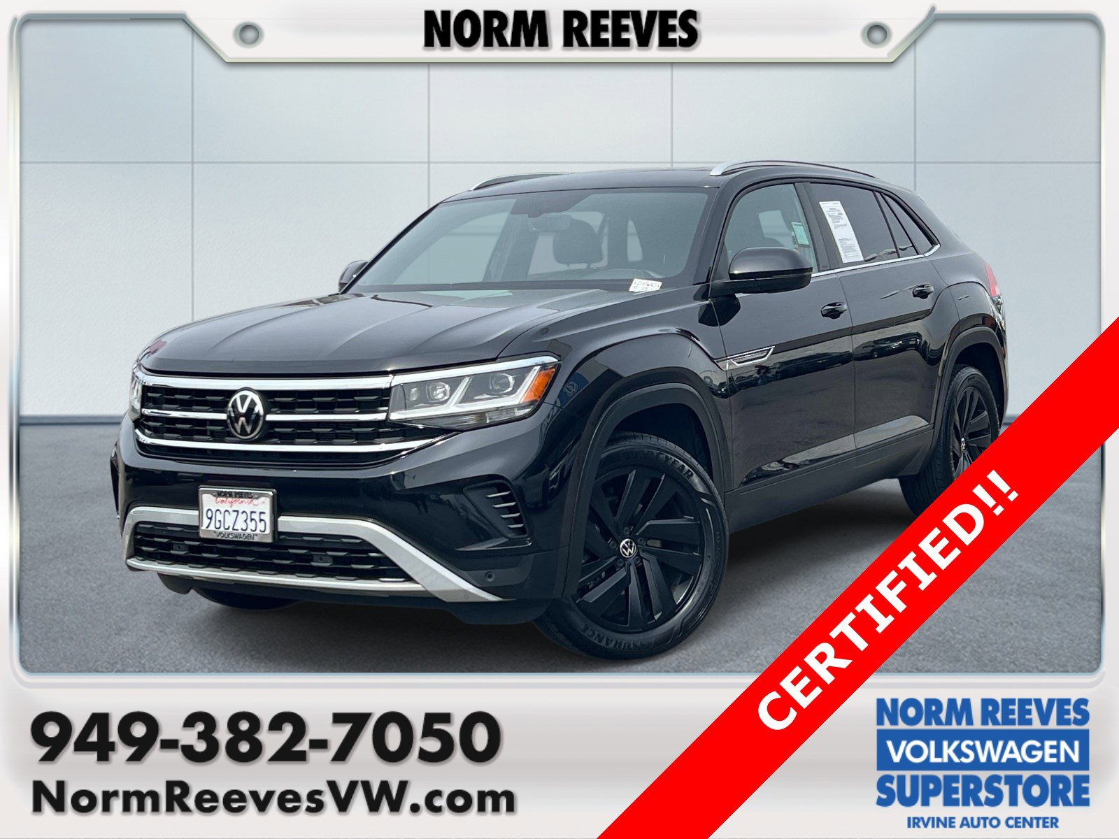 Certified 2023 Volkswagen Atlas Cross Sport SE w/ Panoramic Sunroof Package