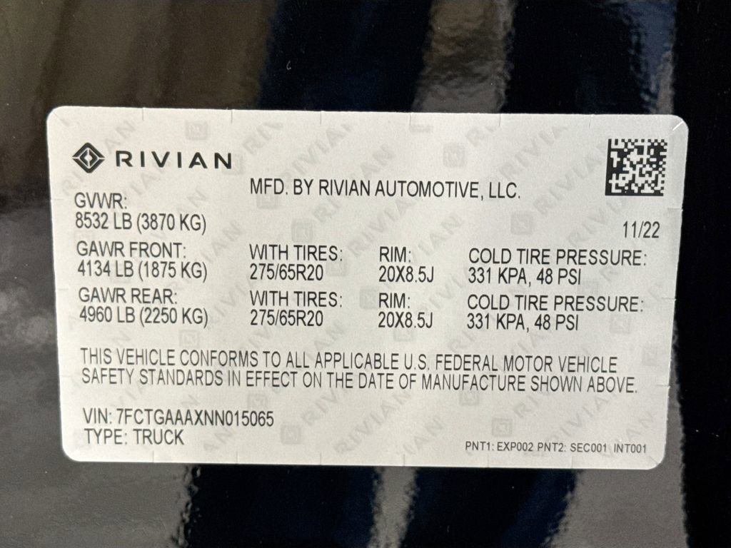 2022 Rivian R1T Adventure