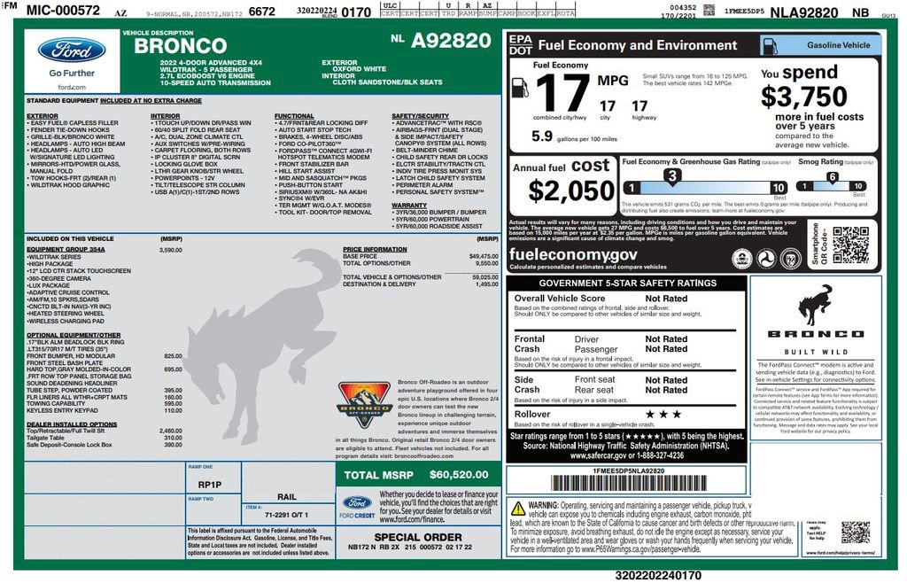 2022 Ford Bronco Wildtrak