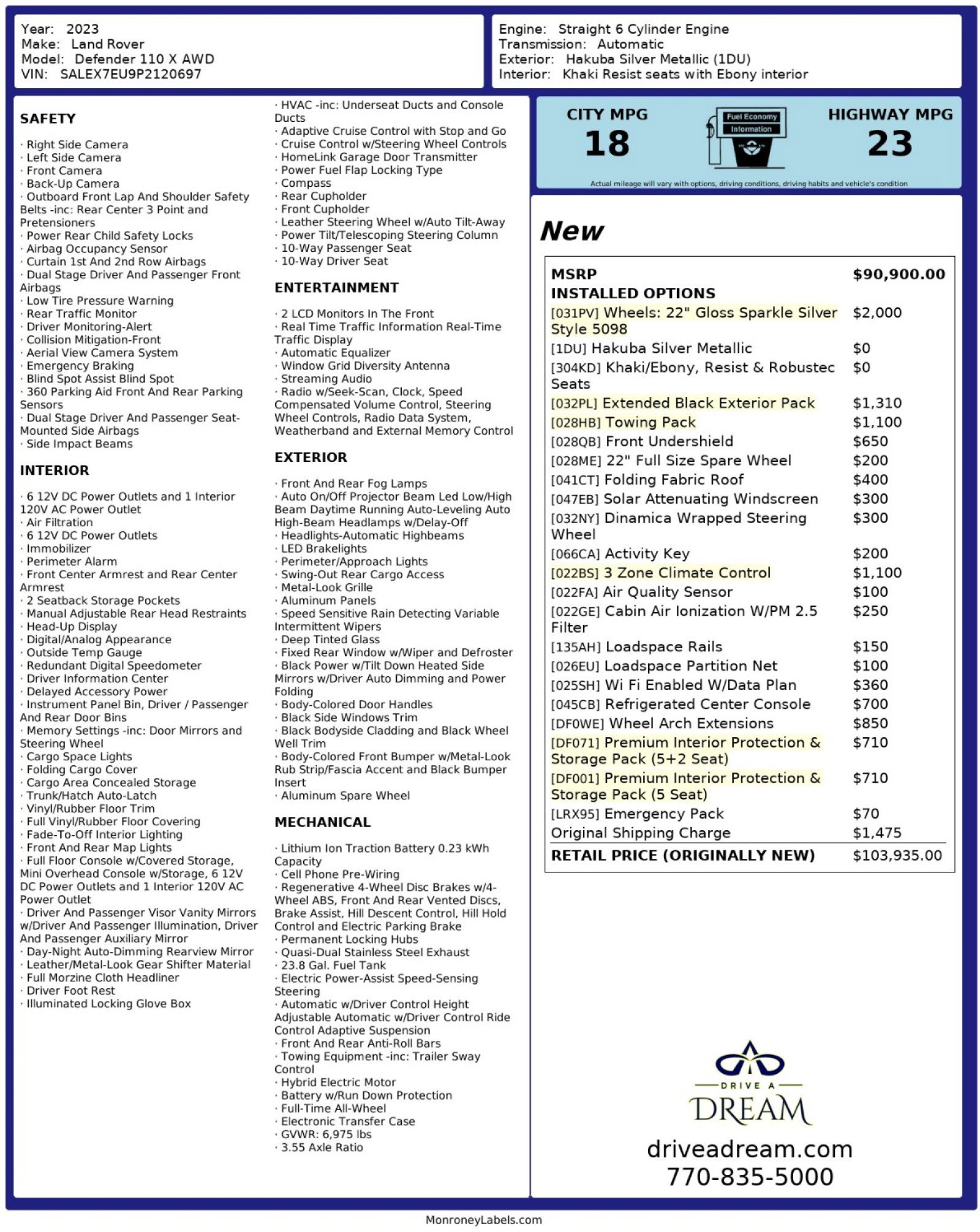 2023 Land Rover Defender 110 X