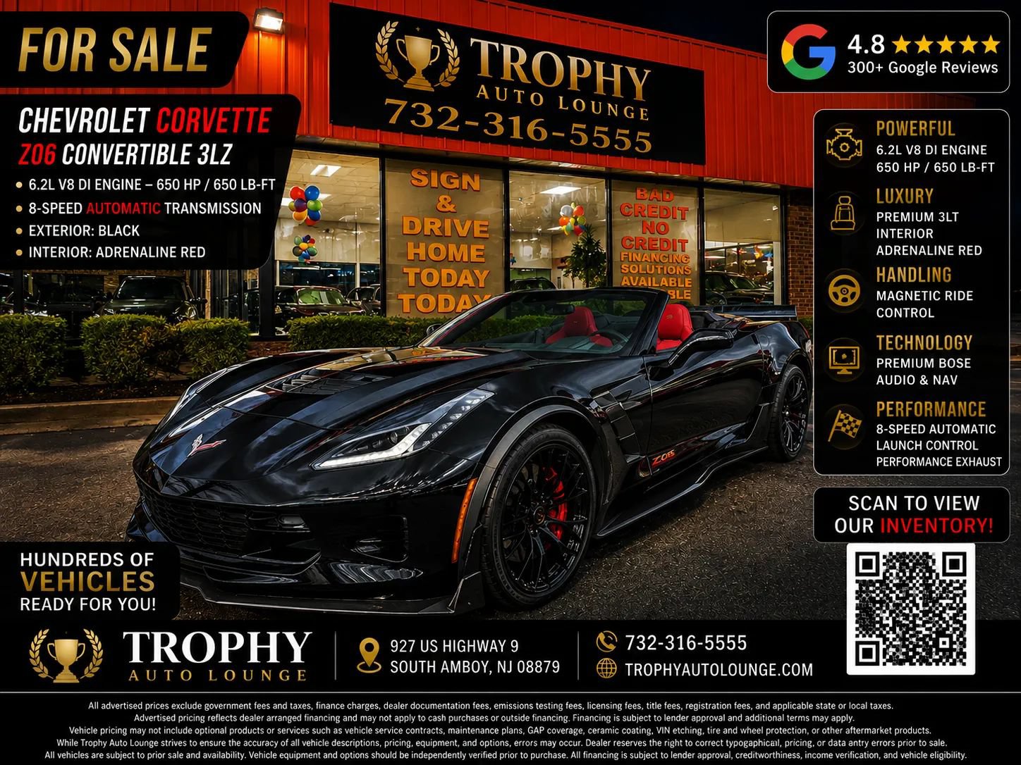 Used 2016 Chevrolet Corvette Z06 w/ 3LZ Preferred Equipment Group