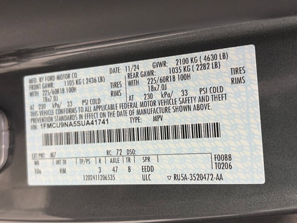 2025 Ford Escape ST-Line Select