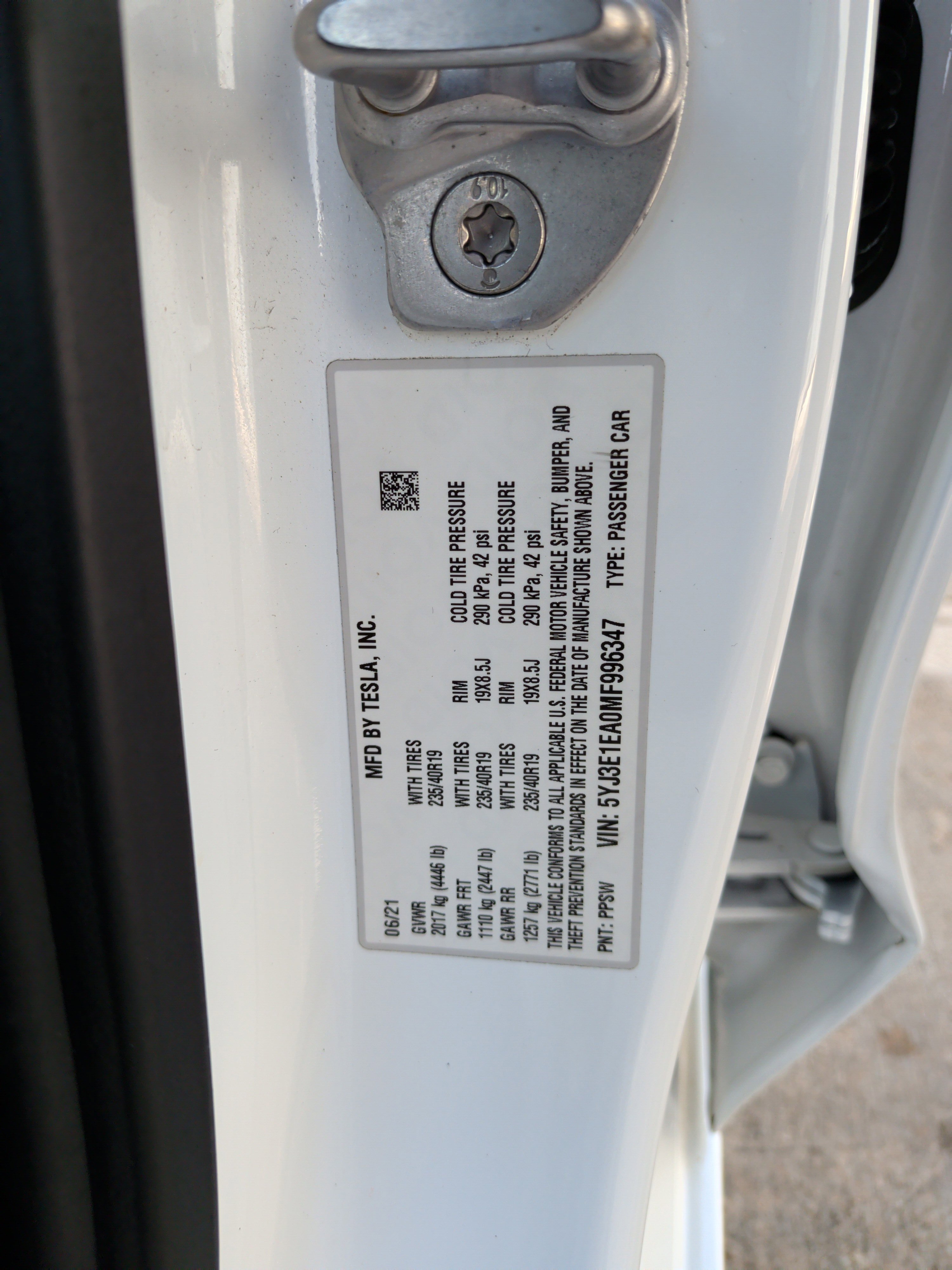 2021 Tesla Model 3 Standard Range Plus