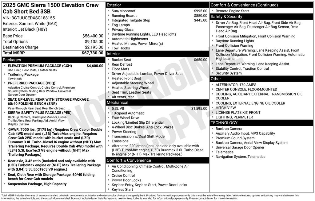 Certified 2025 GMC Sierra 1500 Elevation w/ Elevation Premium Package