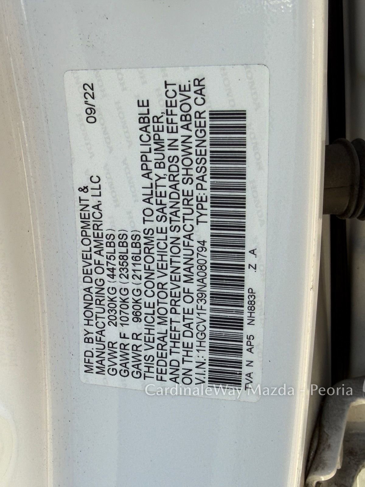 2022 Honda Accord Sport