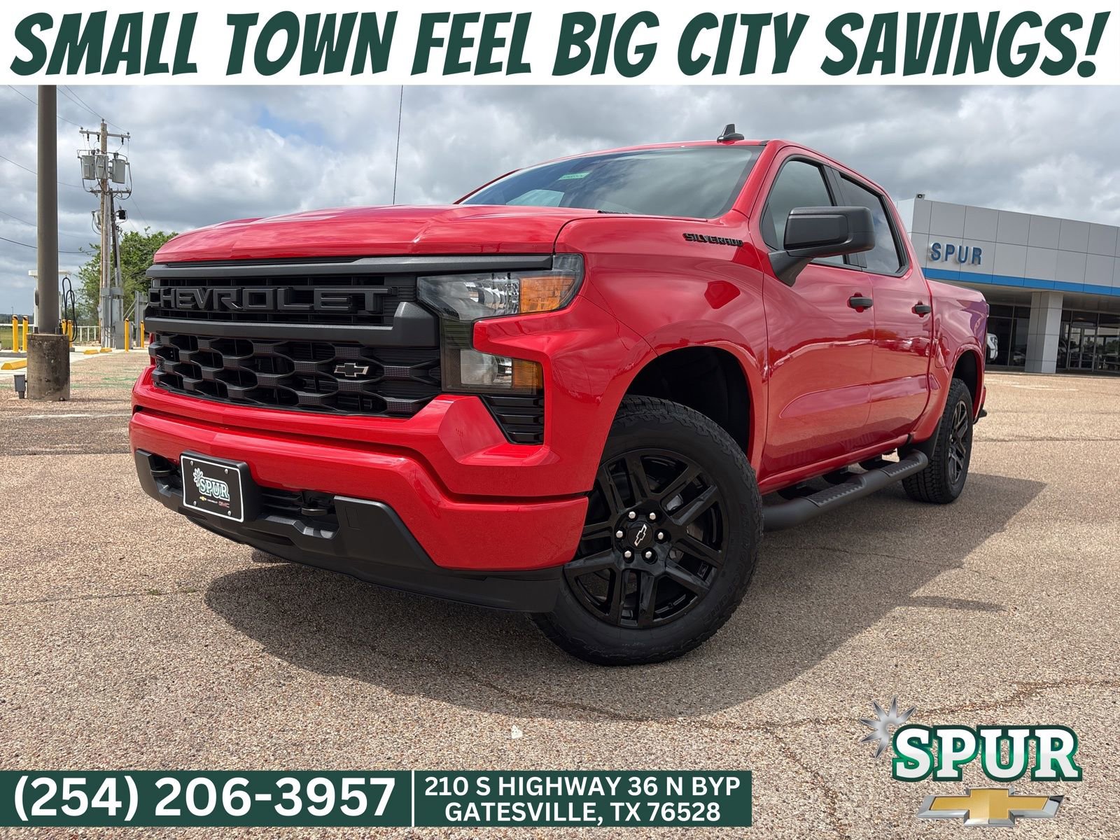 New 2026 Chevrolet Silverado 1500 Custom w/ Turbomax Blackout Package