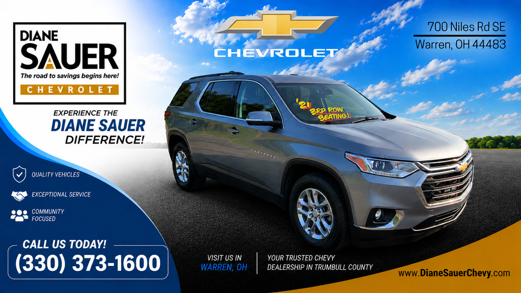 Used 2021 Chevrolet Traverse LT w/ LPO, Floor Liner Package