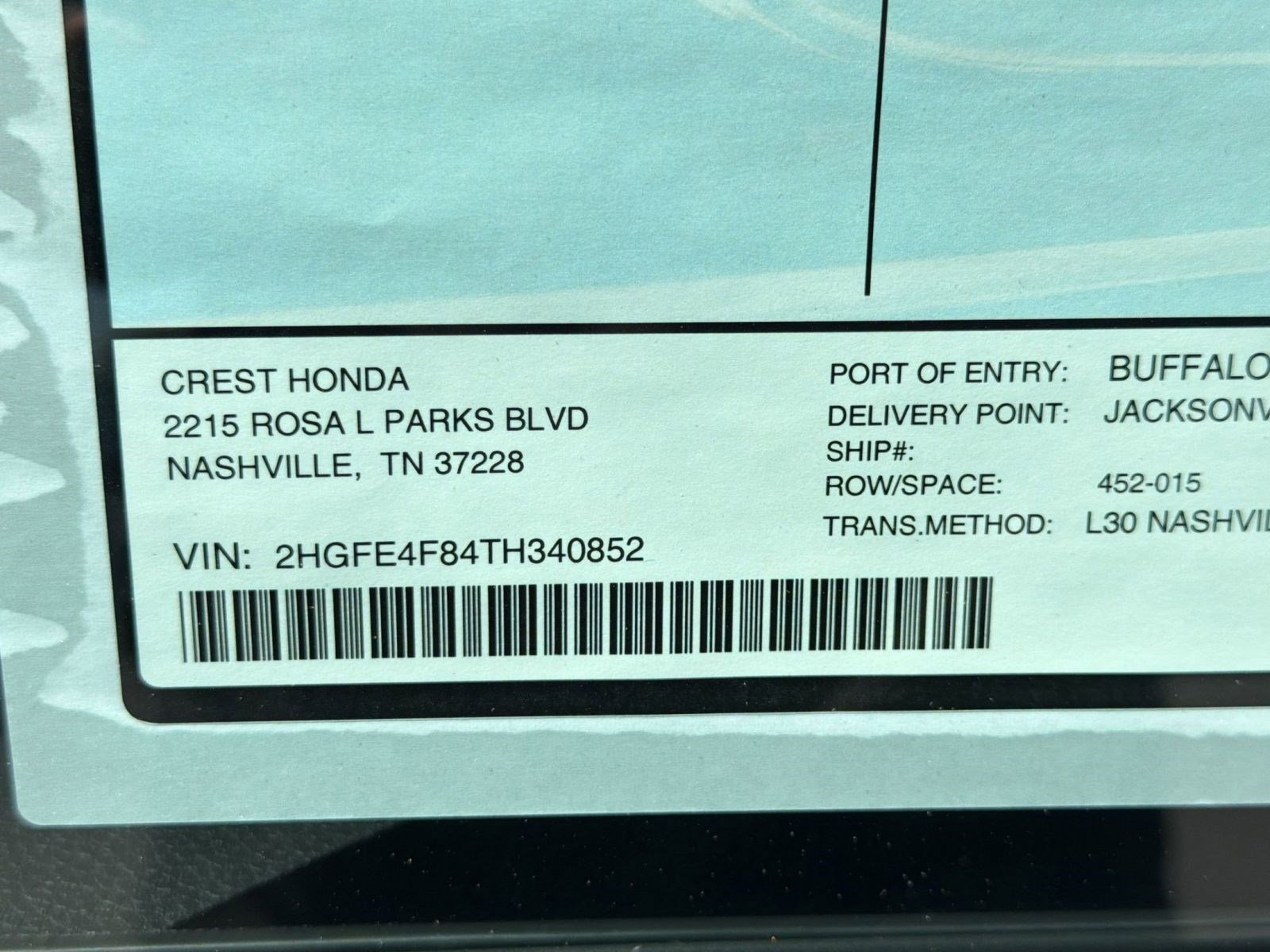 2026 Honda Civic FWD Hybrid Sedan