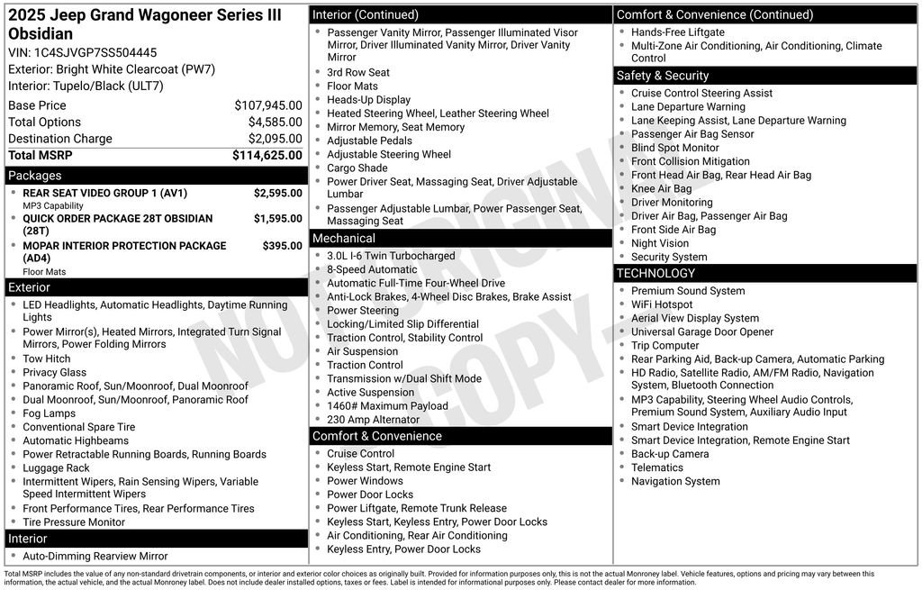 2025 Jeep Grand Wagoneer Series III