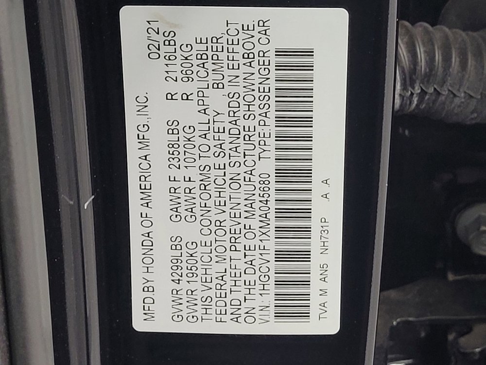 2021 Honda Accord LX