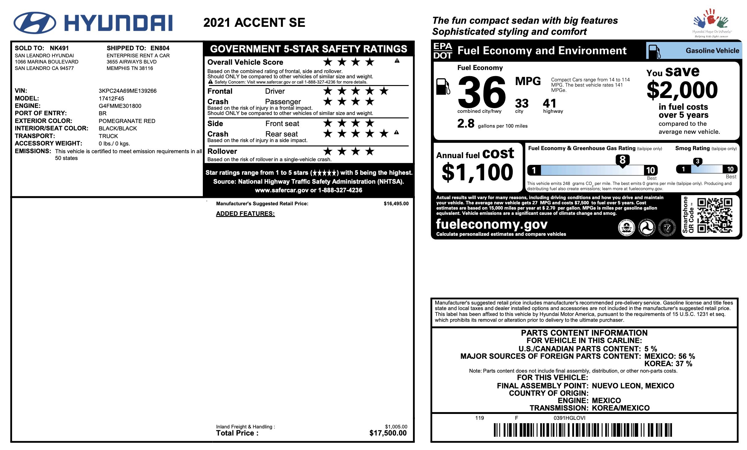 2021 Hyundai Accent SE