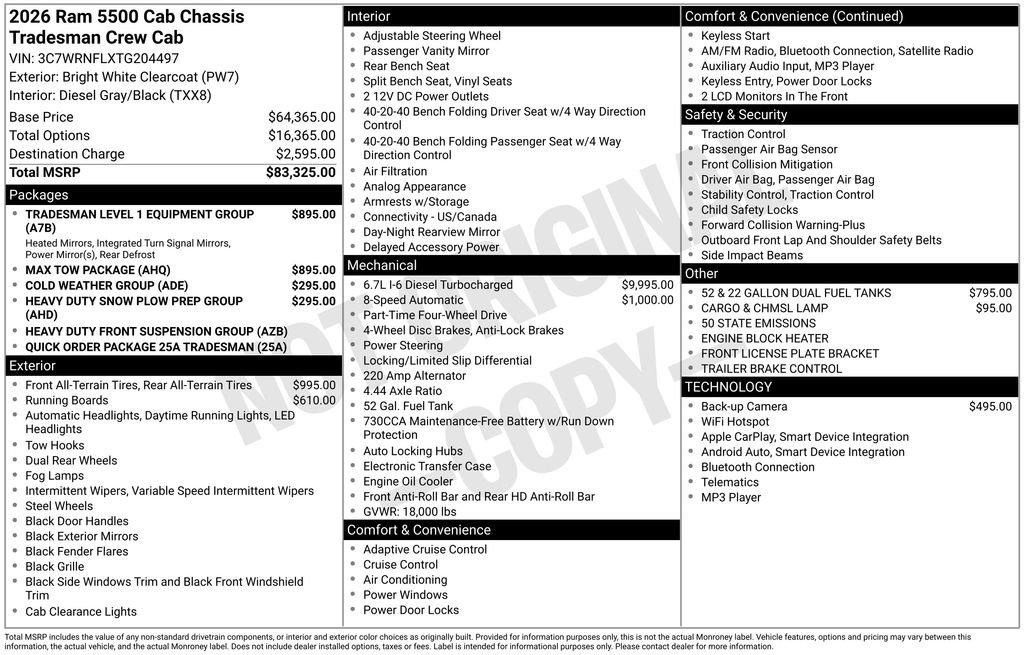 2026 RAM 5500 Tradesman