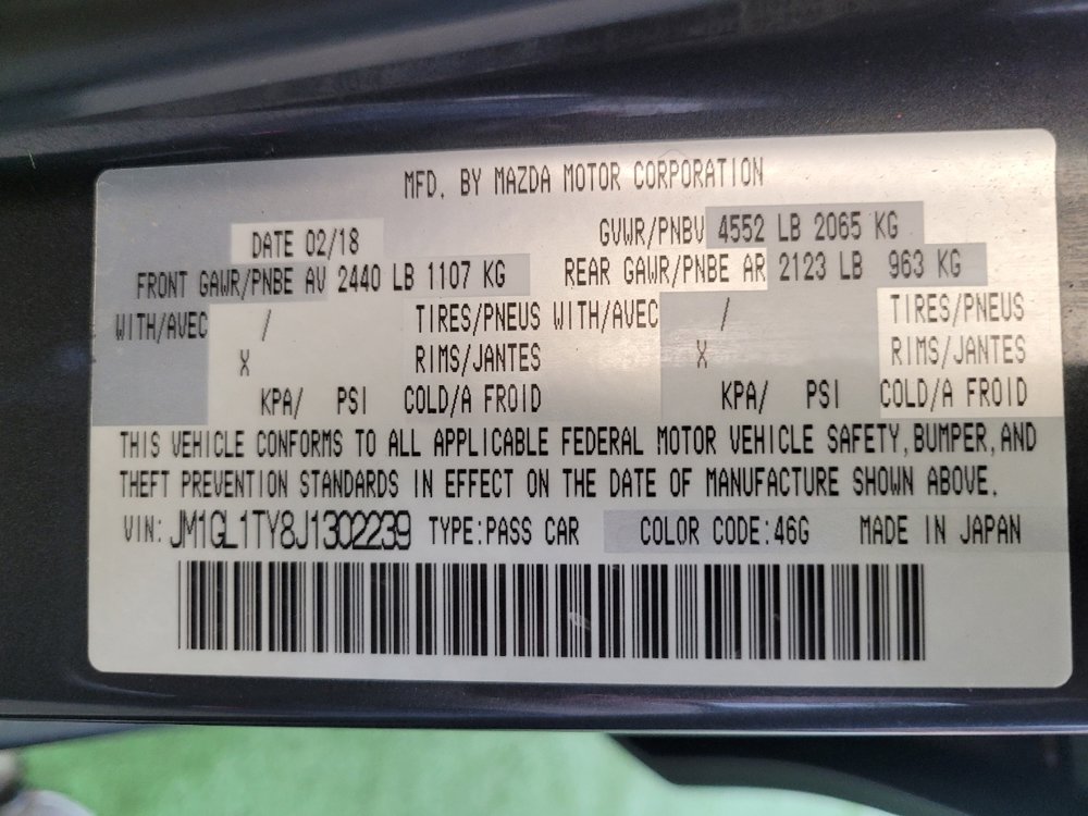 2018 MAZDA Mazda6 Grand Touring