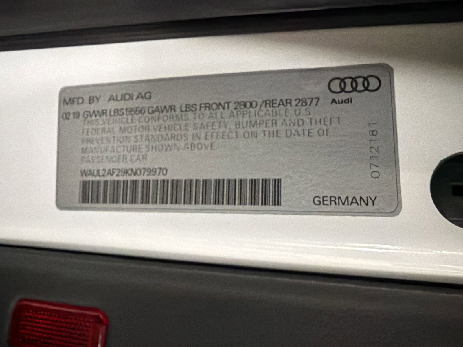 2019 Audi A6 3.0T Premium Plus