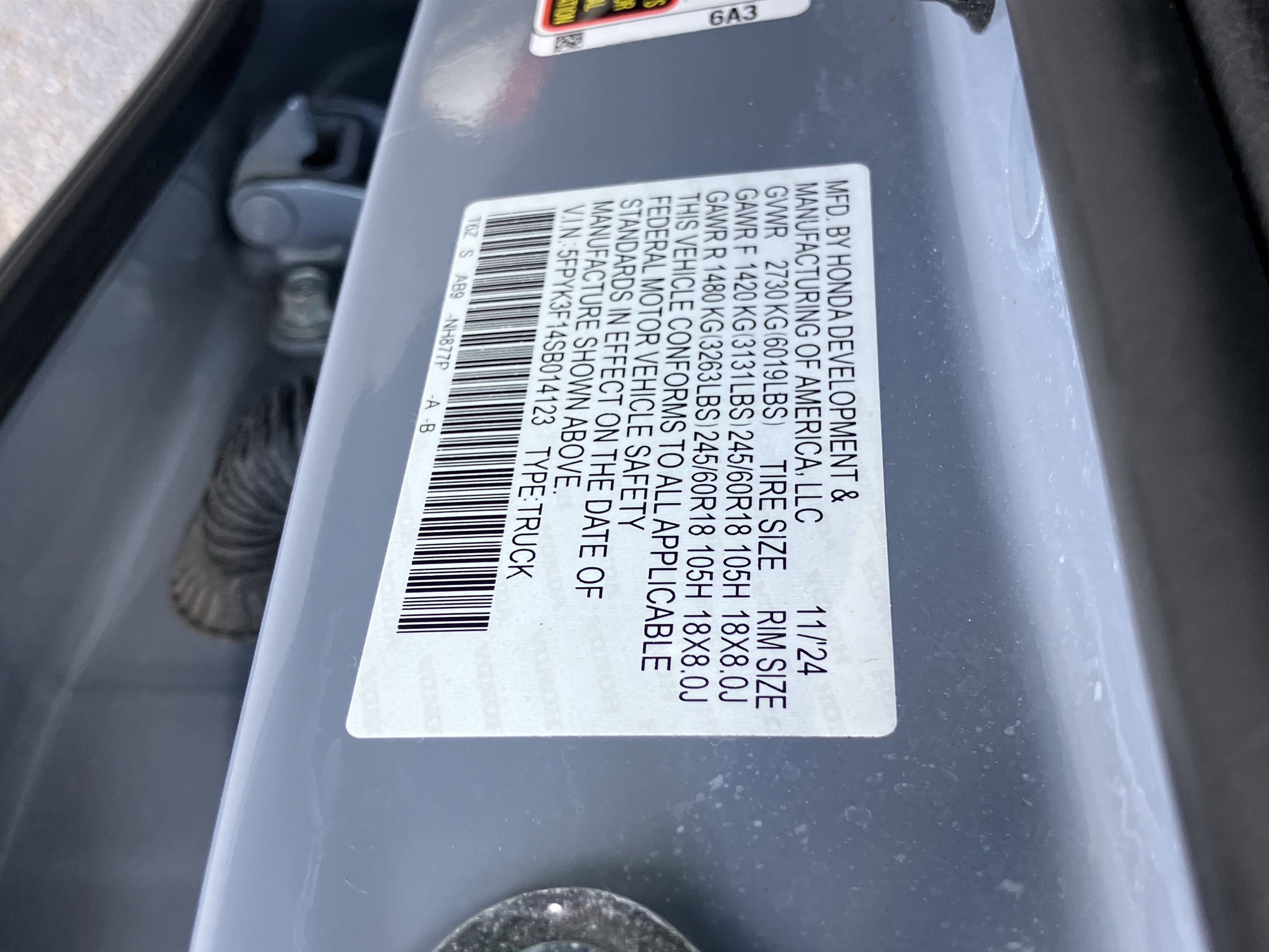 2025 Honda Ridgeline Sport