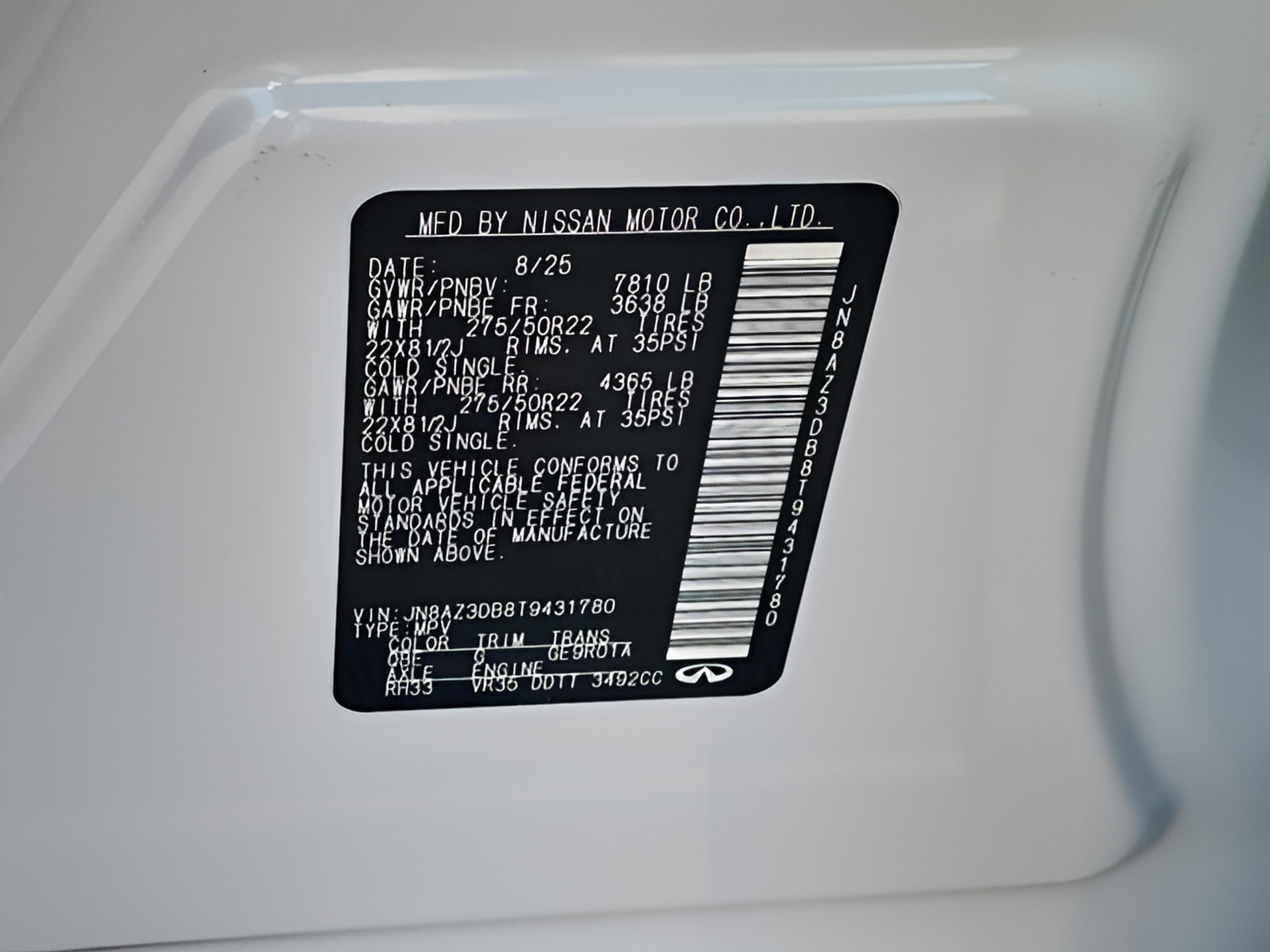 2026 INFINITI Qx80 4WD