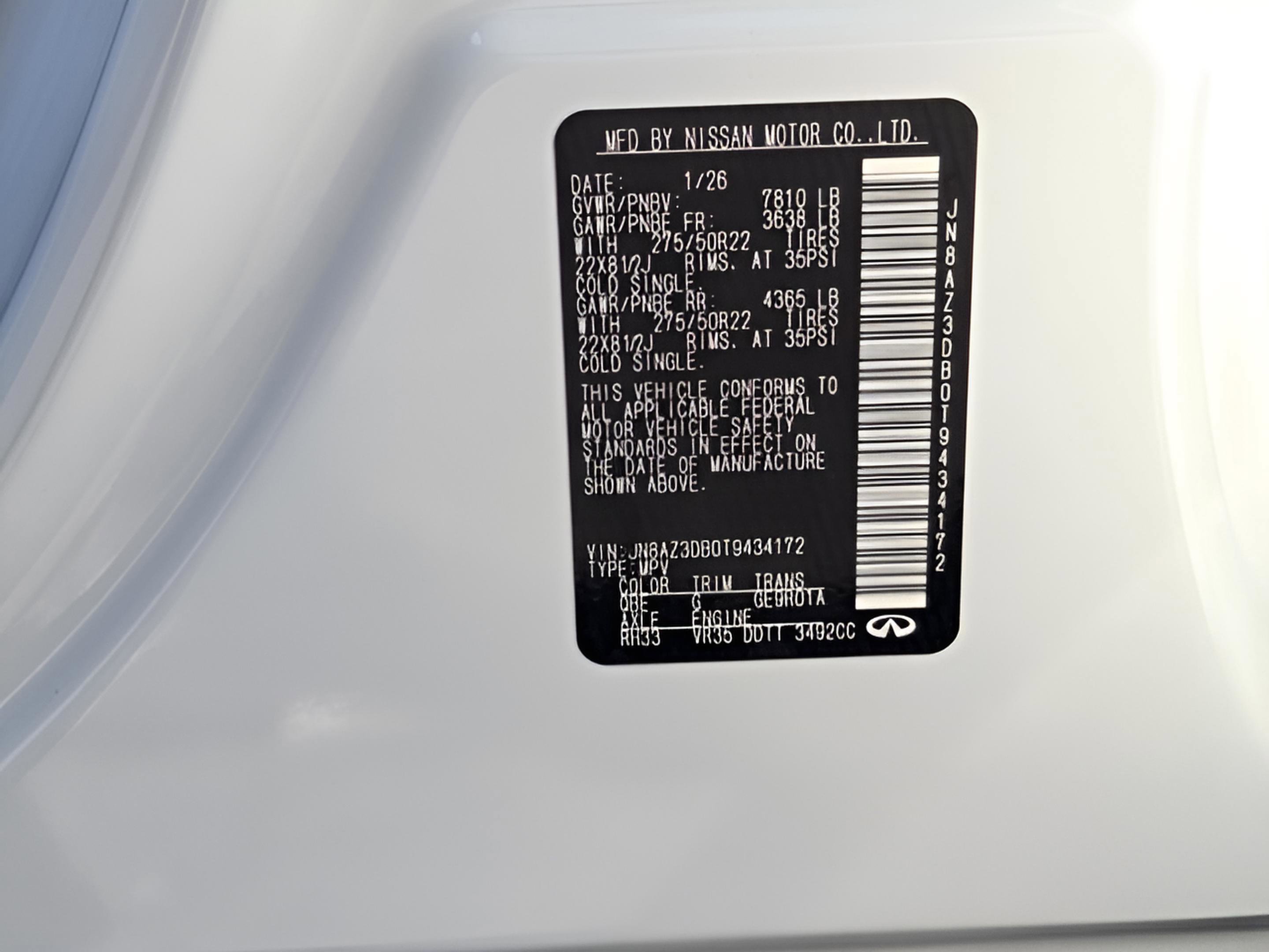 2026 INFINITI Qx80 4WD