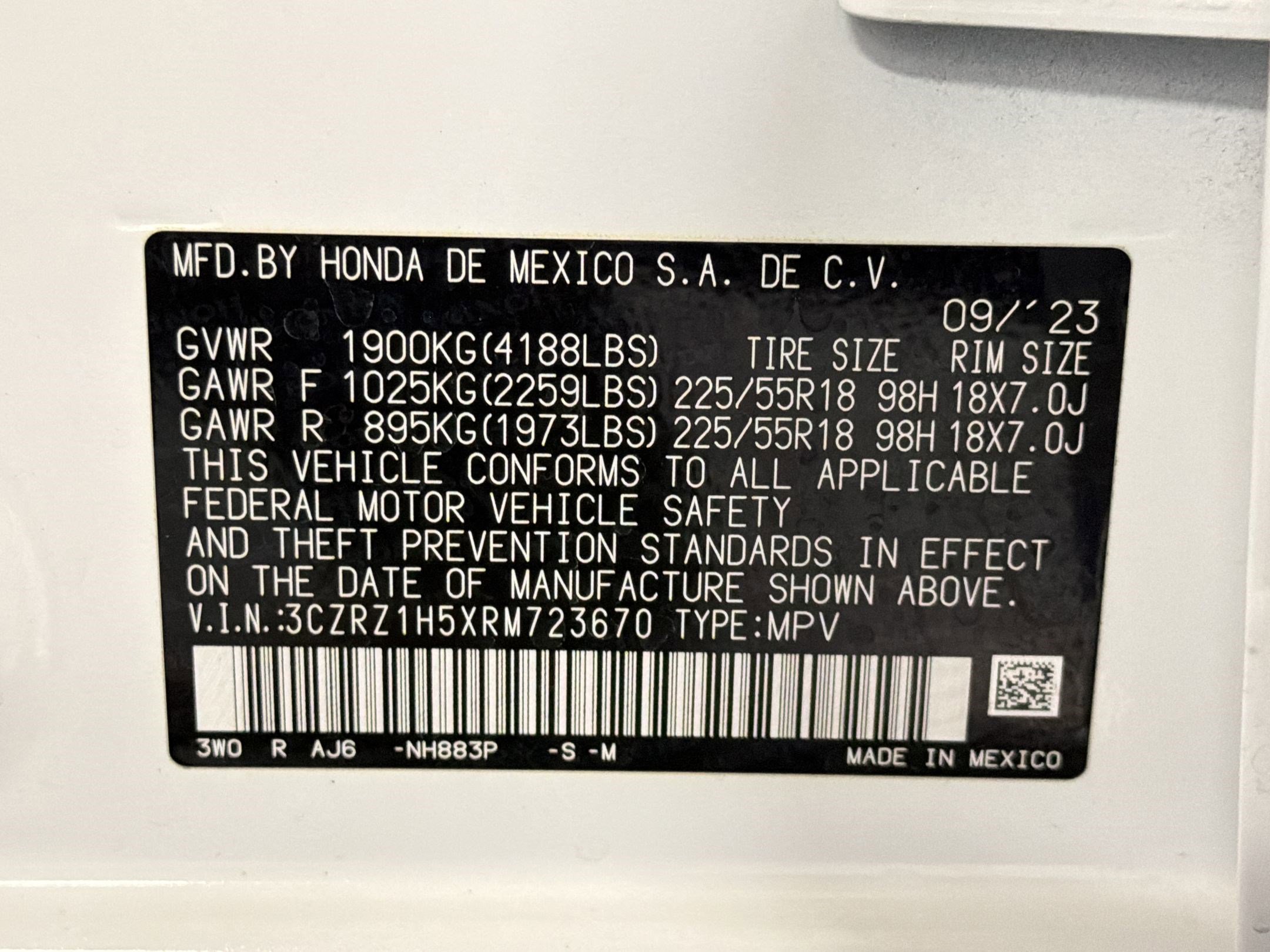 2024 Honda HR-V Sport