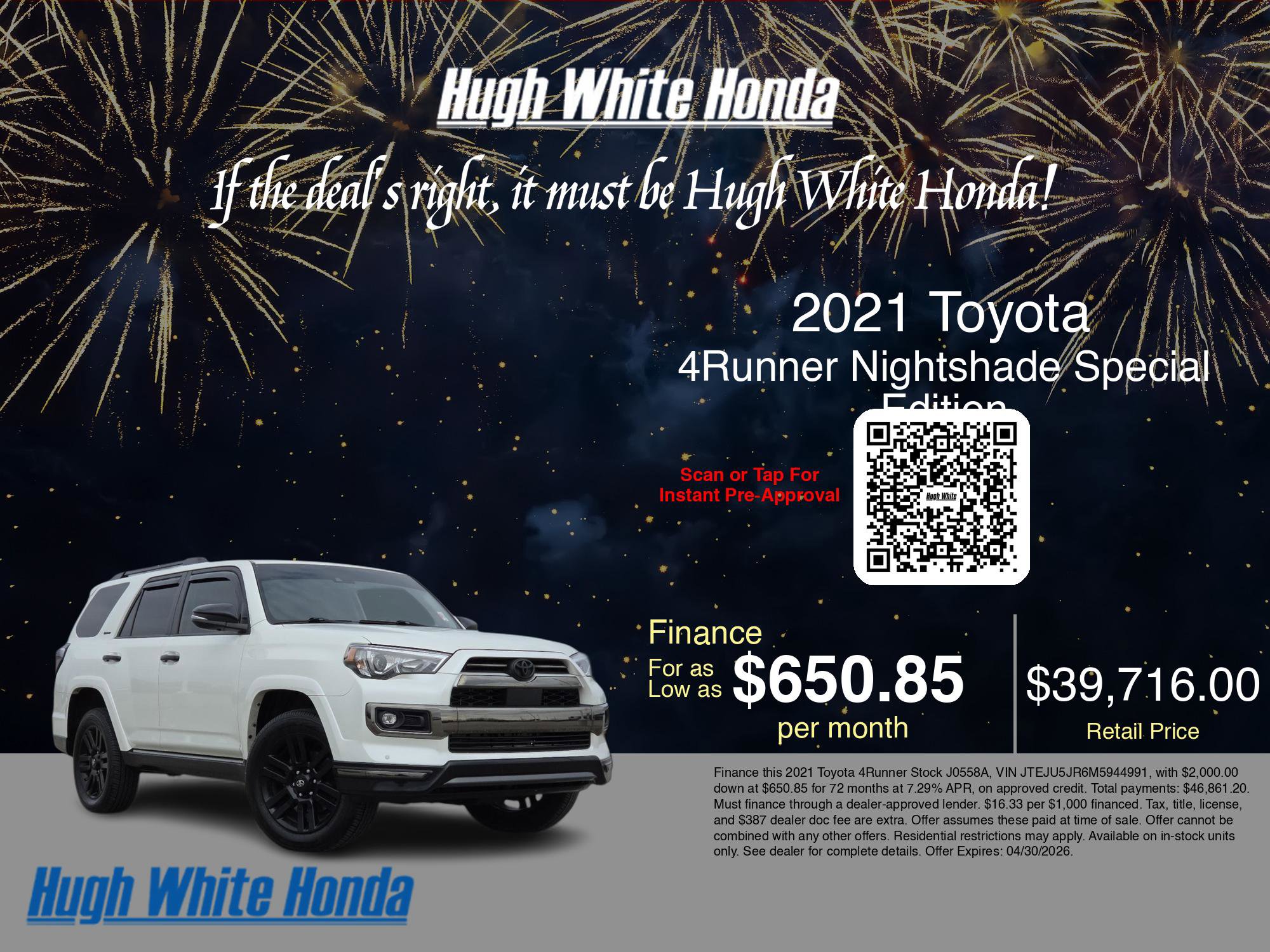 2021 Toyota 4Runner Nightshade