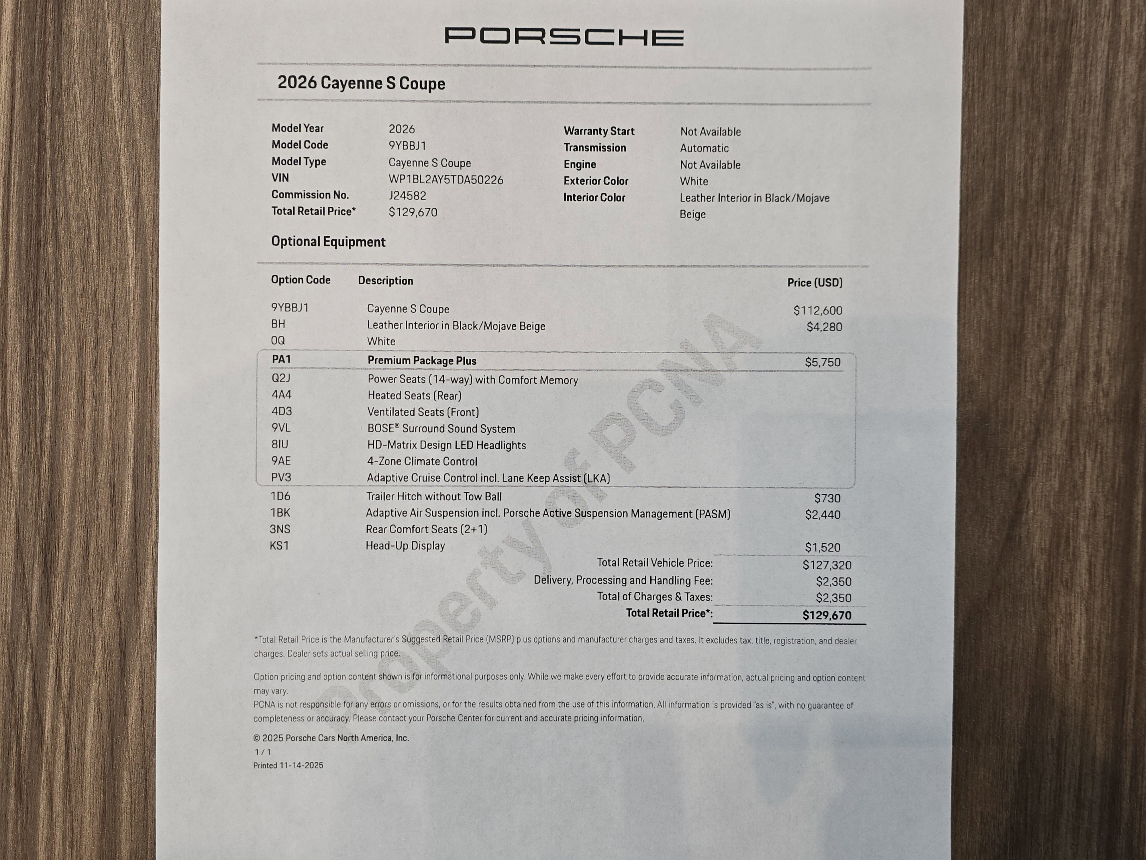 2026 Porsche Cayenne S