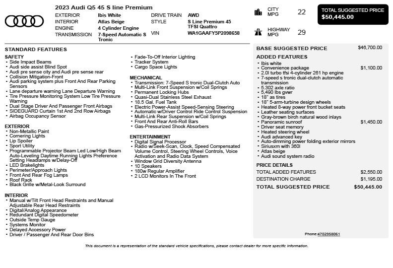2023 Audi Q5 2.0T Premium