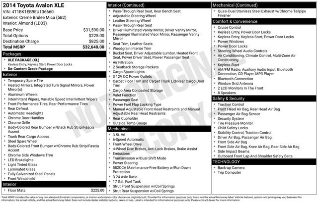 2014 Toyota Avalon XLE