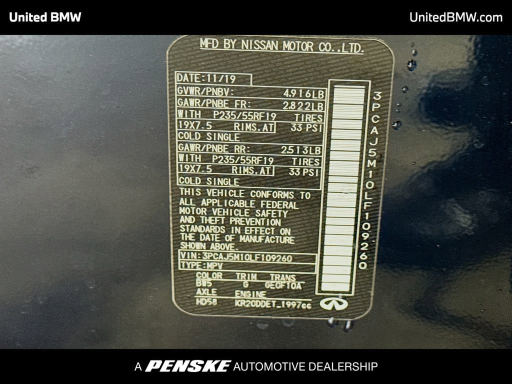 2020 INFINITI Qx50 Luxe