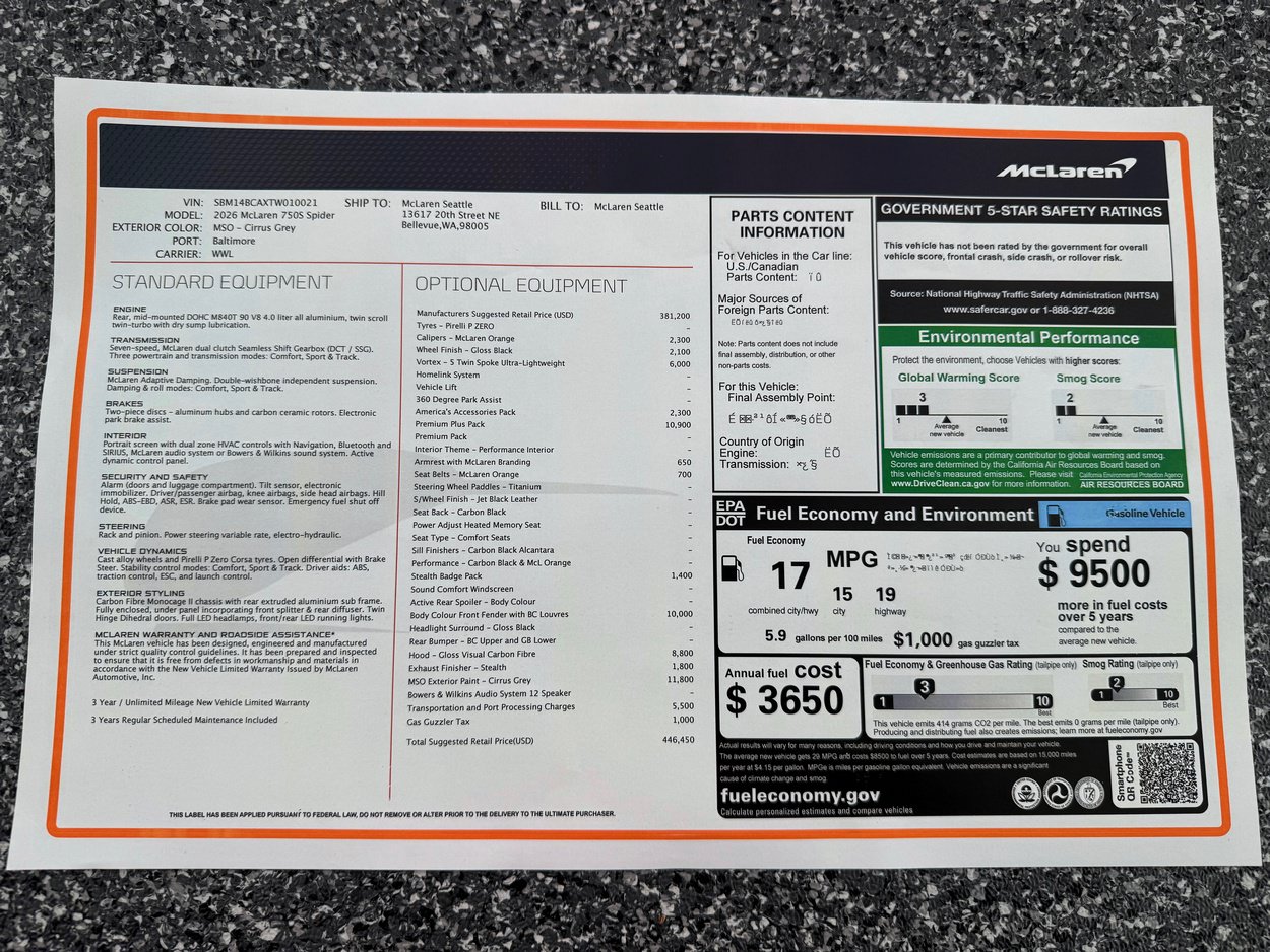 Used 2026 McLaren 750S Spider photo 50