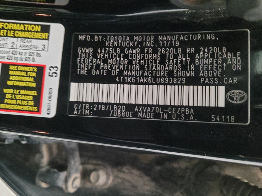 2020 Toyota Camry XSE