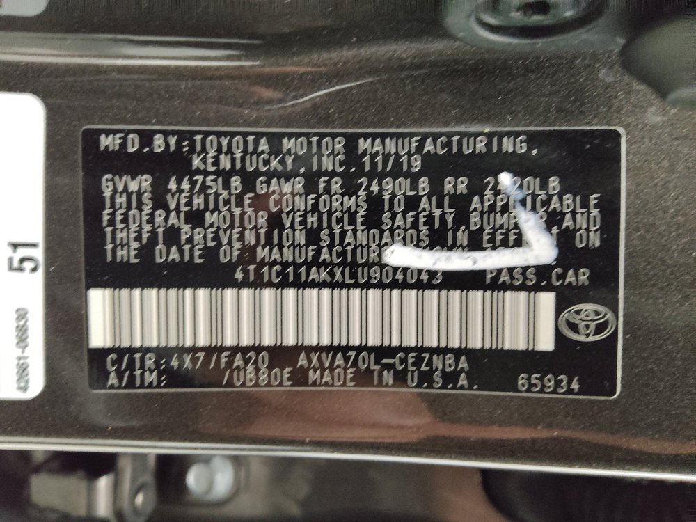 2020 Toyota Camry LE