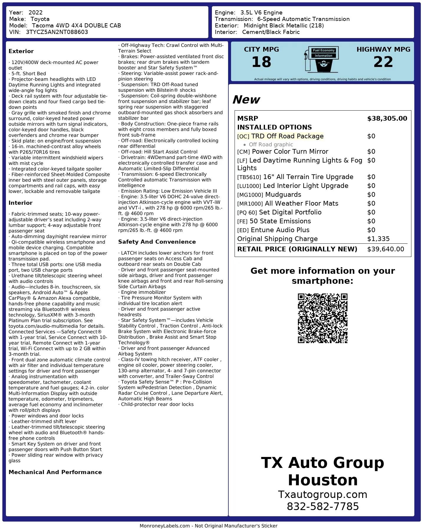 2022 Toyota Tacoma TRD Off-Road