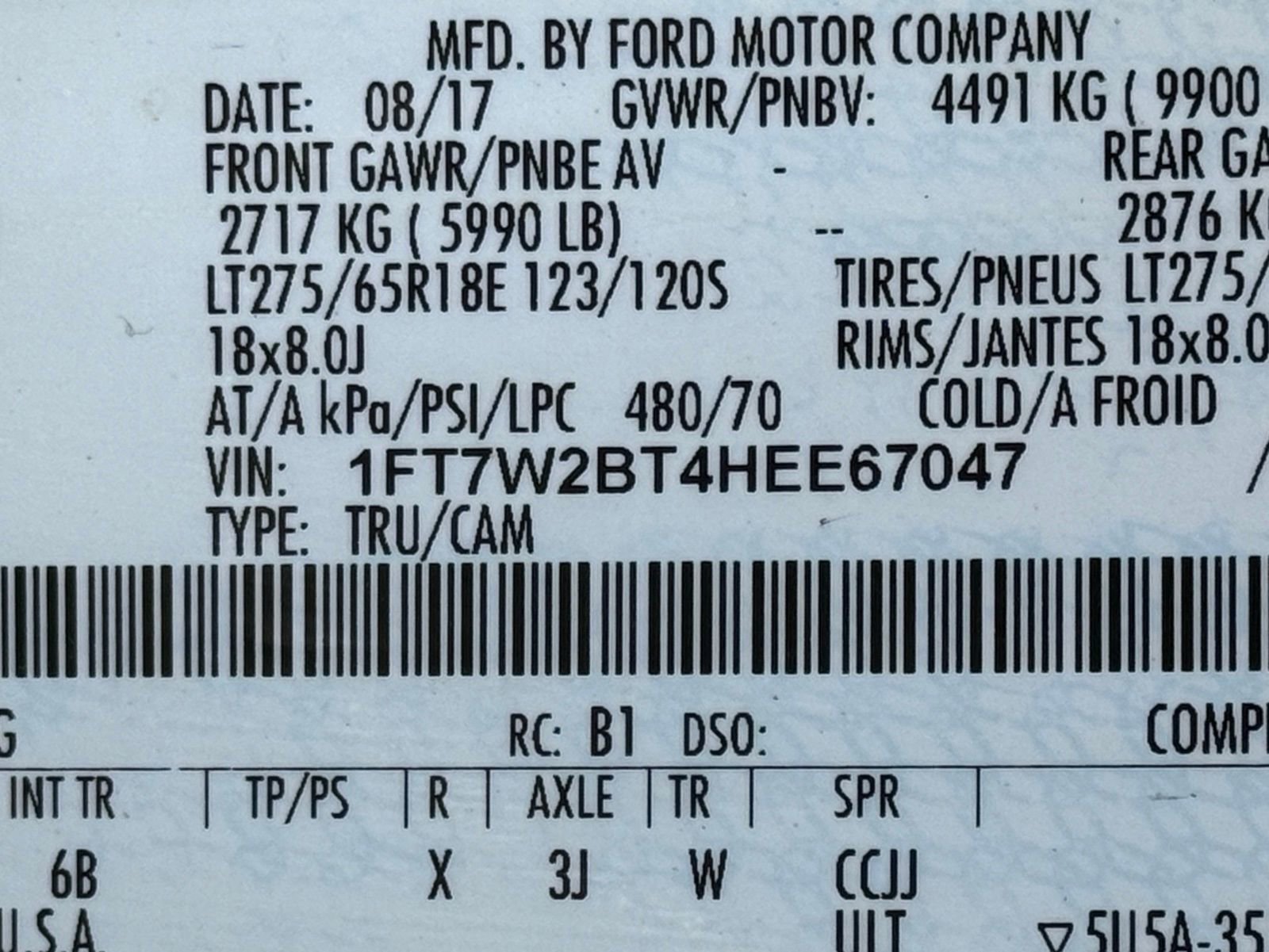 2017 Ford F250 Lariat