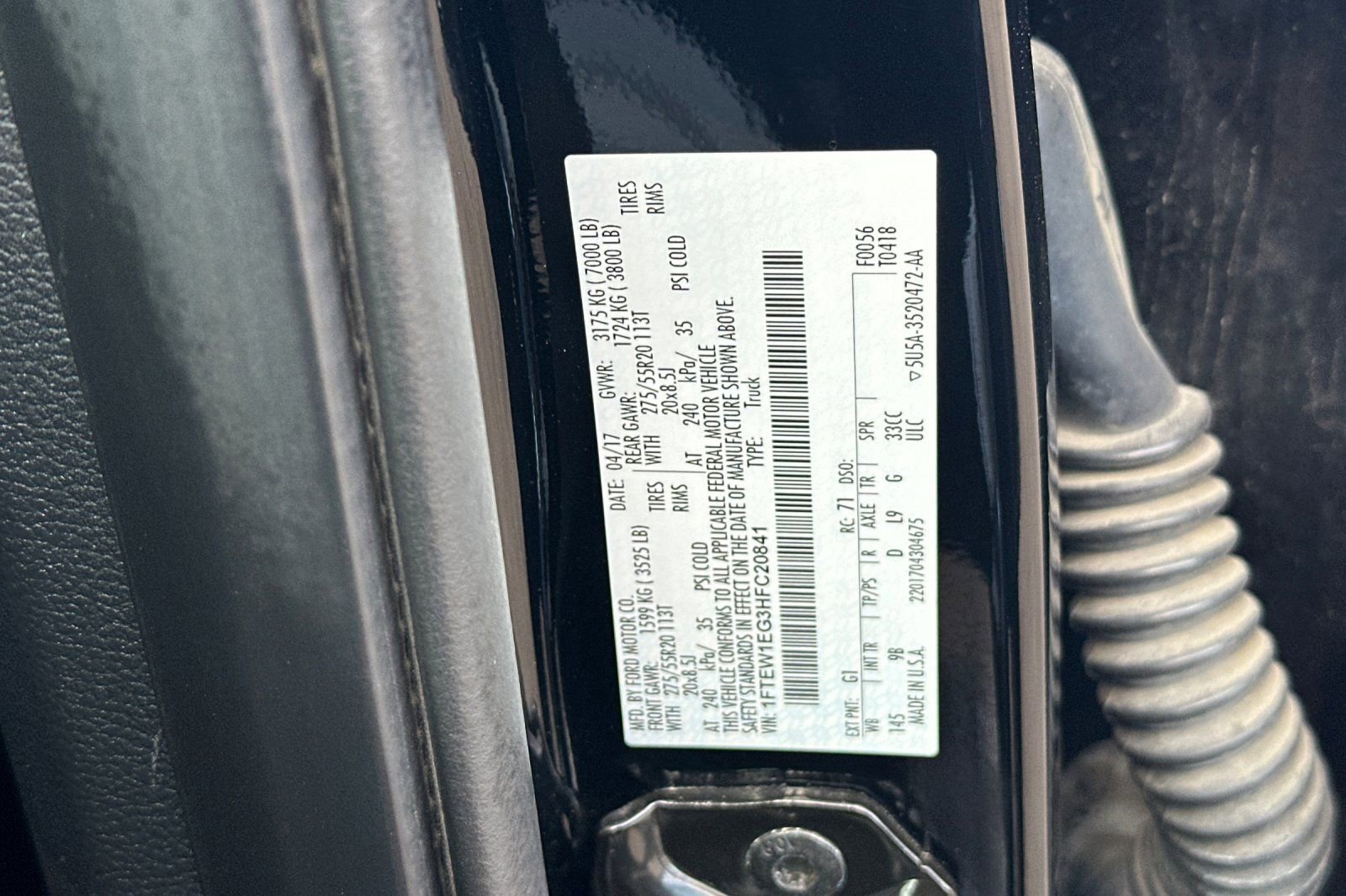 2017 Ford F150 Platinum