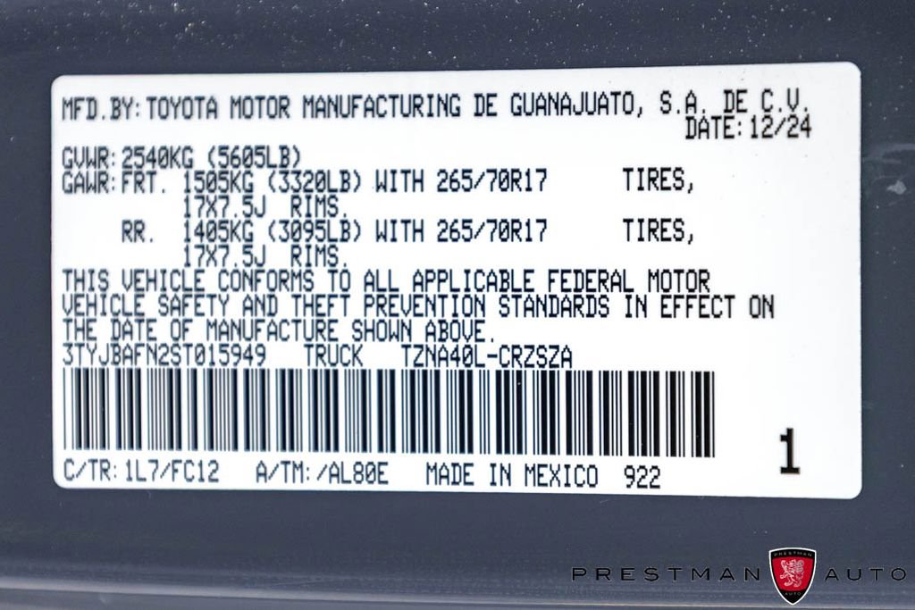 2025 Toyota Tacoma PreRunner