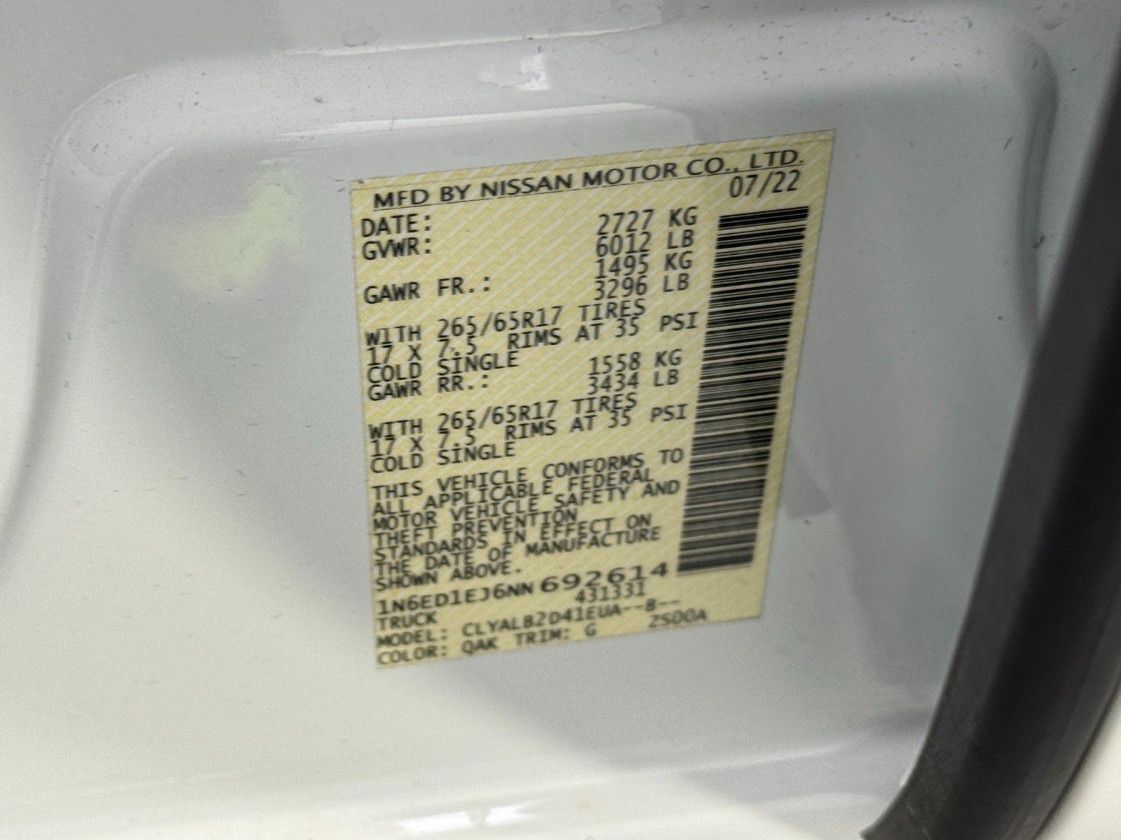 2022 Nissan Frontier SV