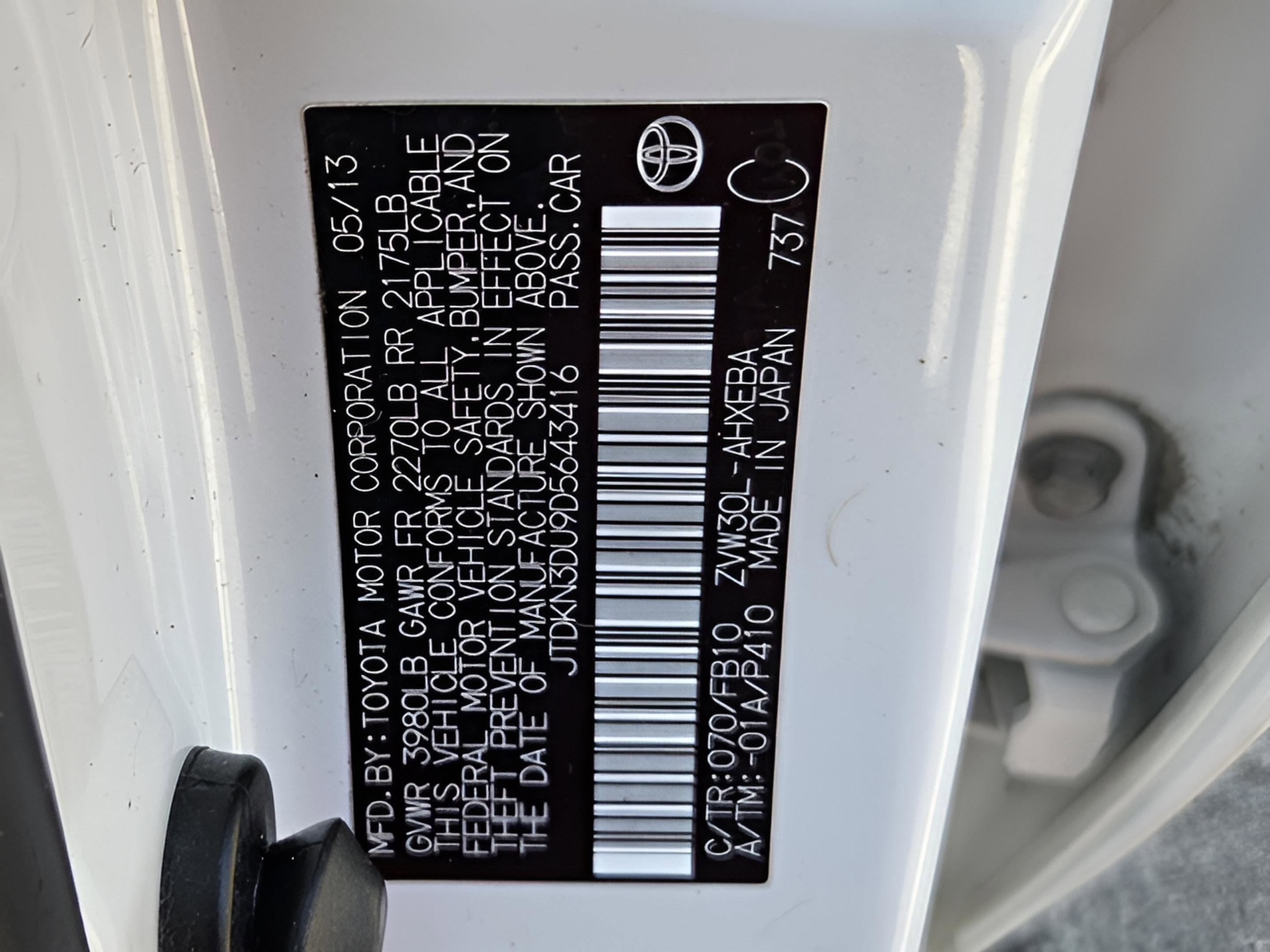 2013 Toyota Prius Two