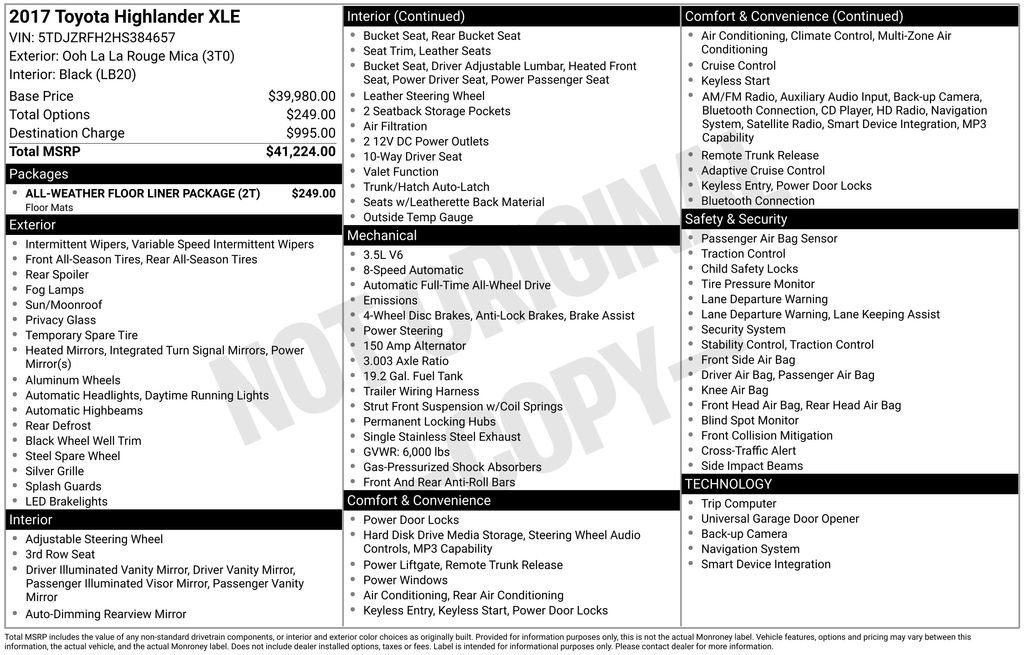 2017 Toyota Highlander XLE