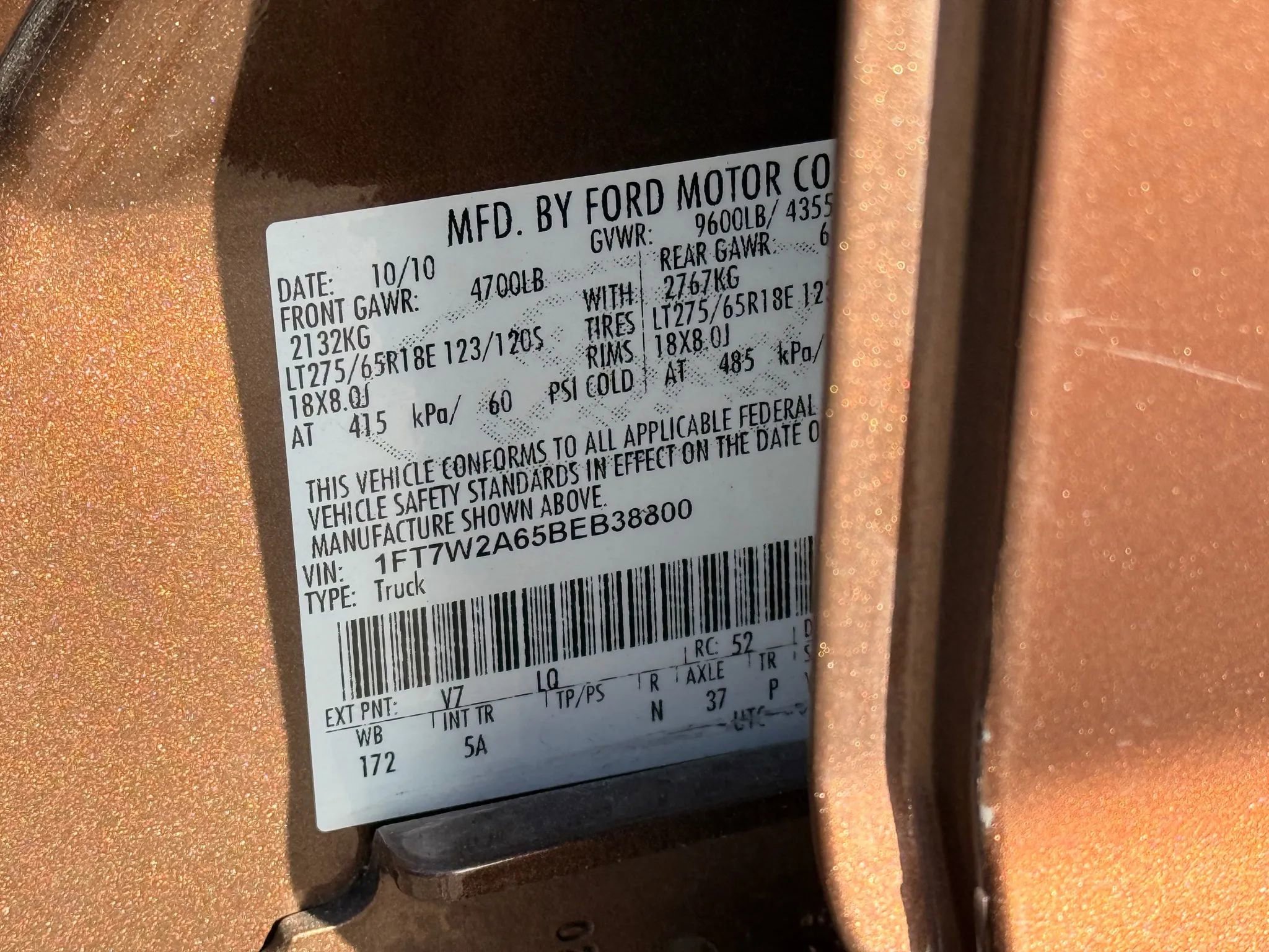 2011 Ford F250 Lariat