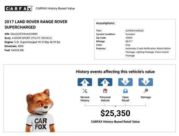 2017 Land Rover Range Rover Supercharged