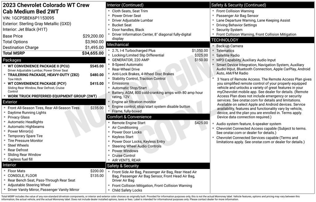 2023 Chevrolet Colorado W/T