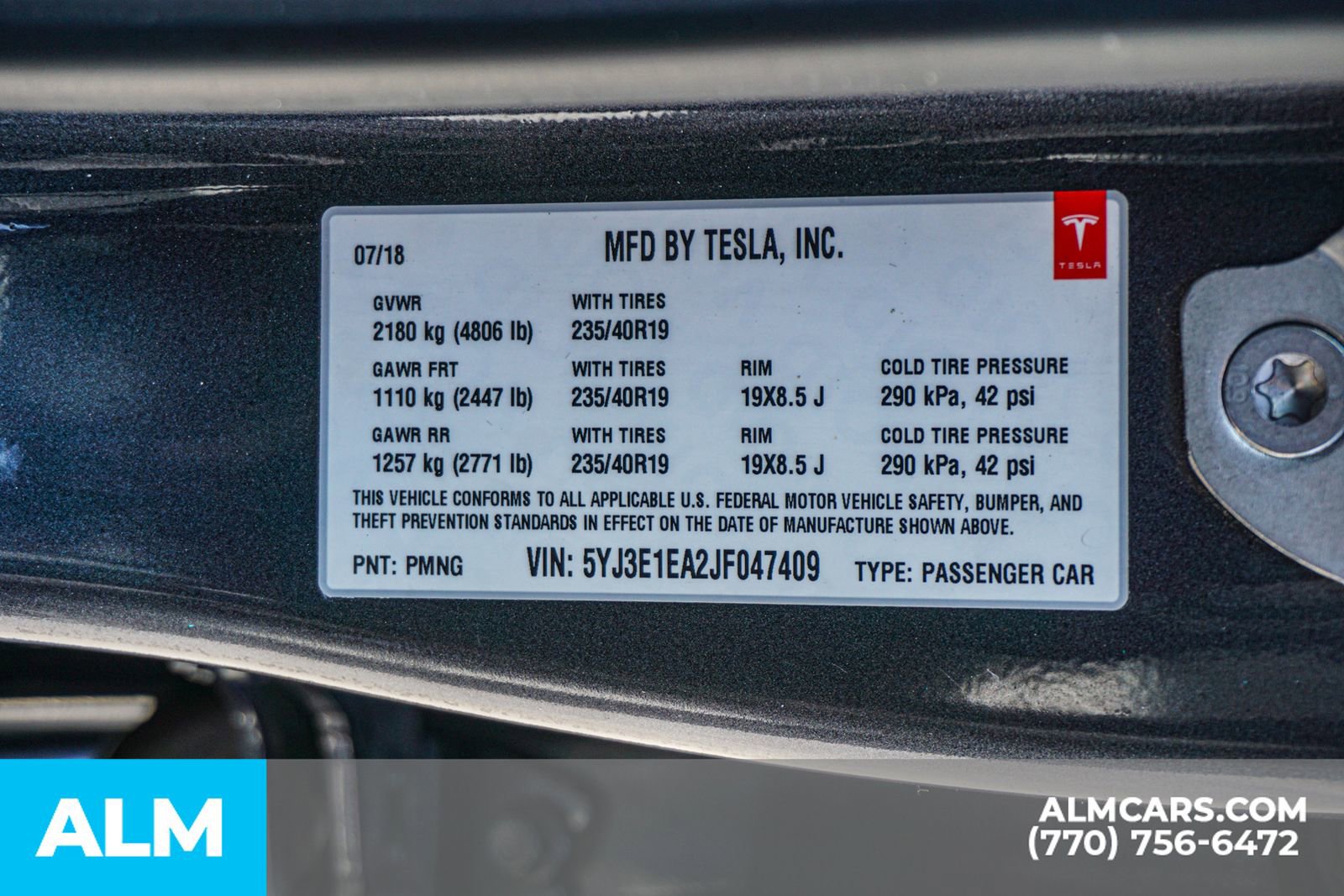 2018 Tesla Model 3 Long Range