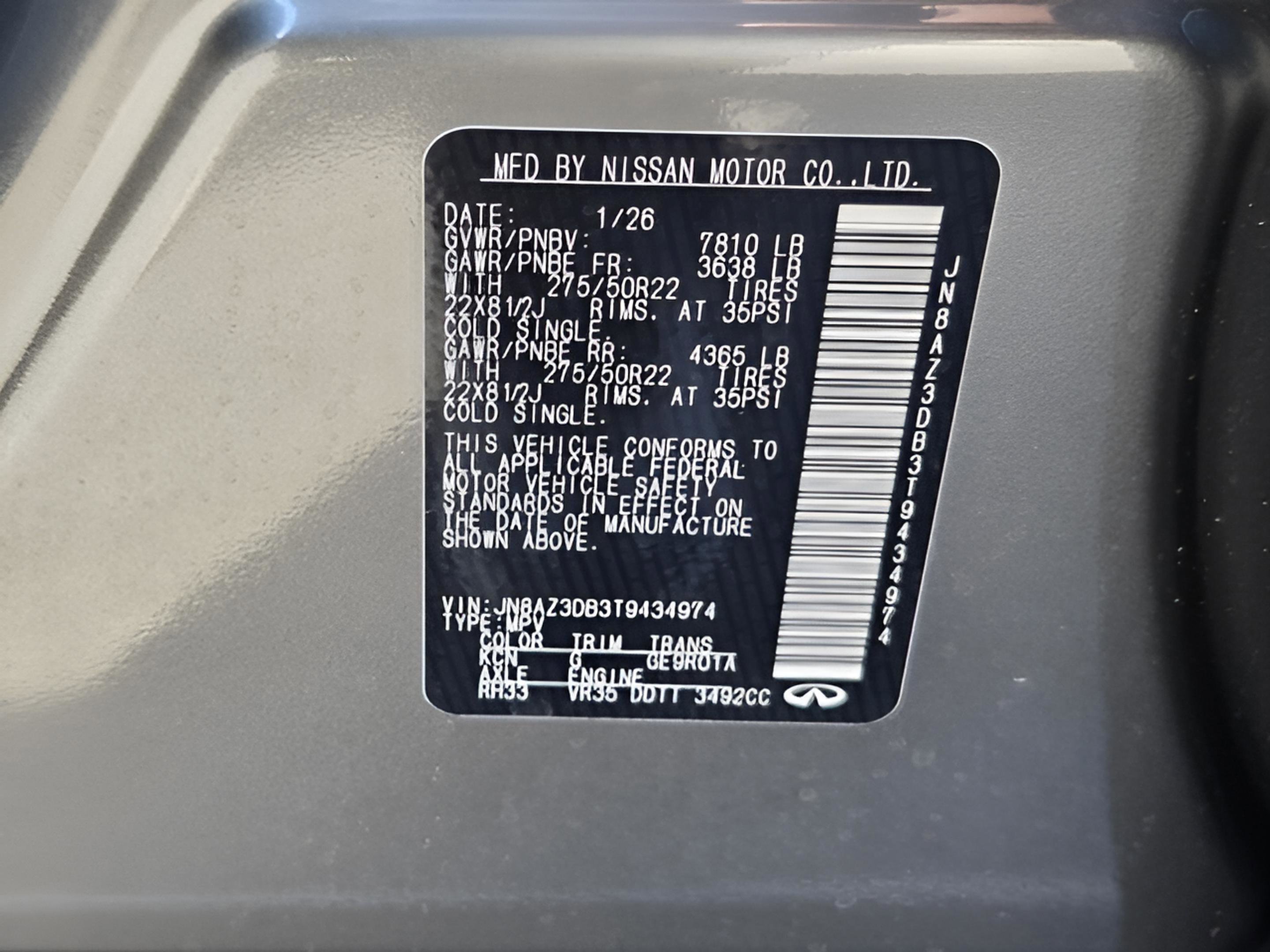 2026 INFINITI Qx80 4WD